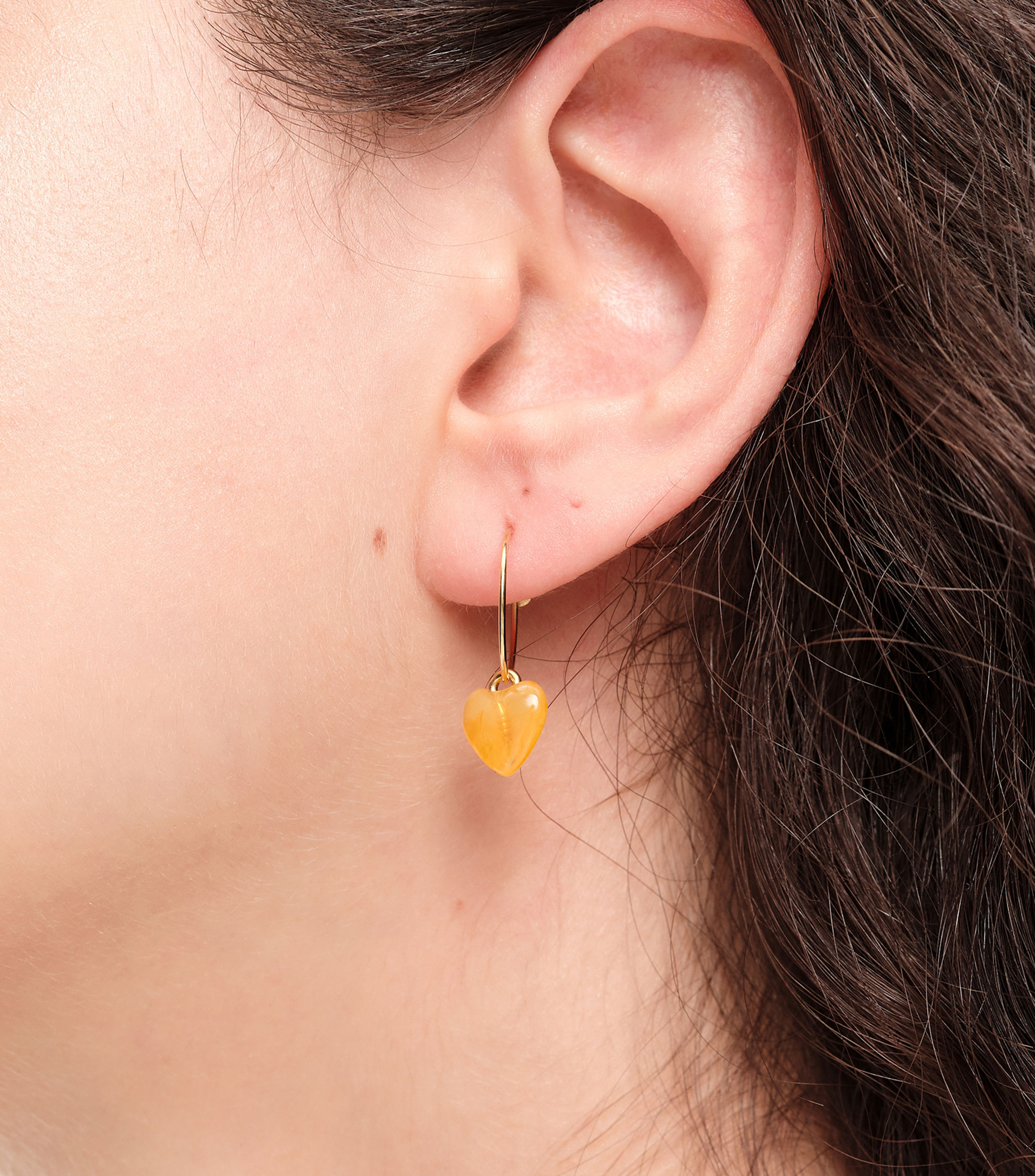 Aretes en forma de corazón Mujer