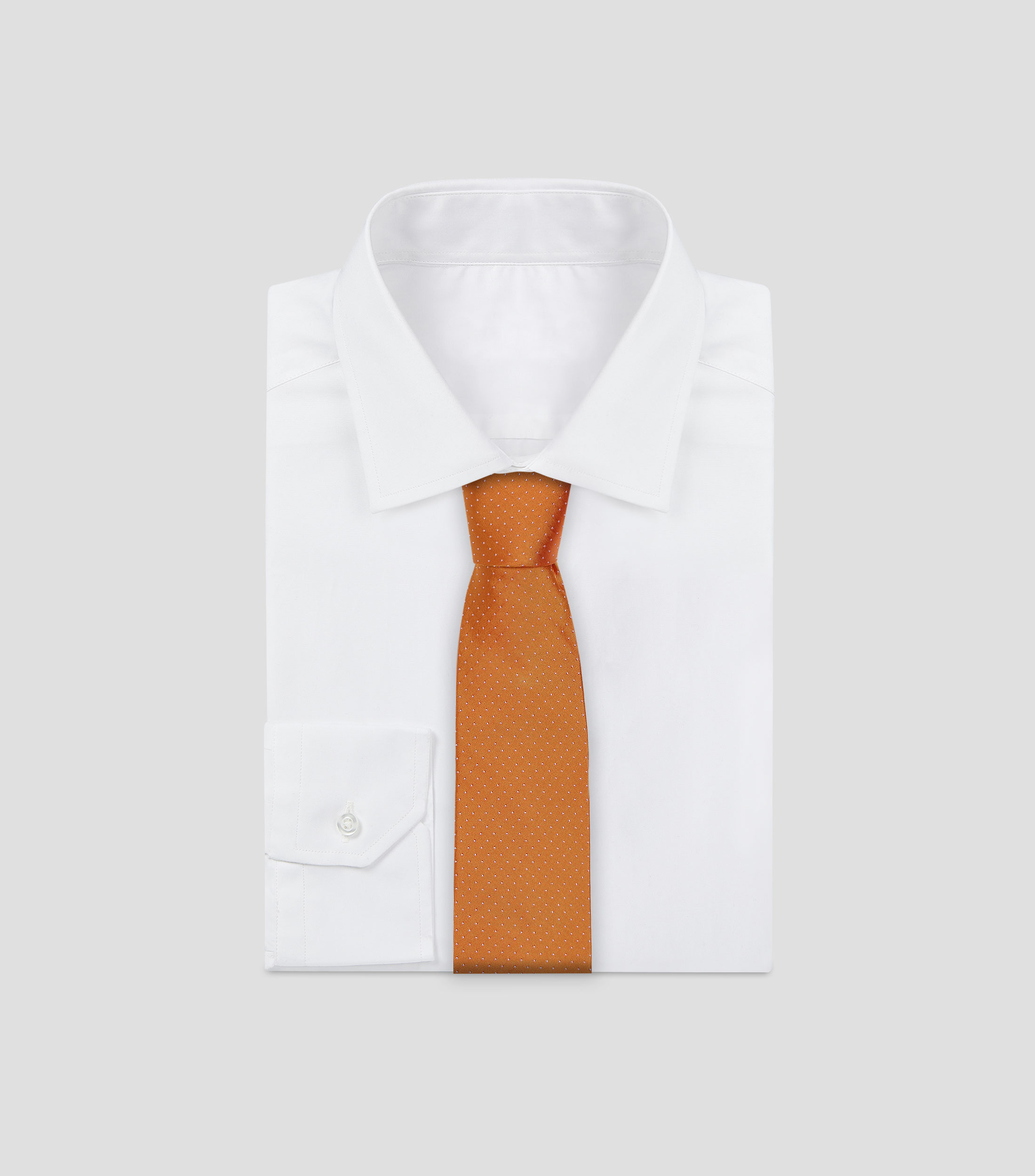 Corbata ancha de seda polkadots