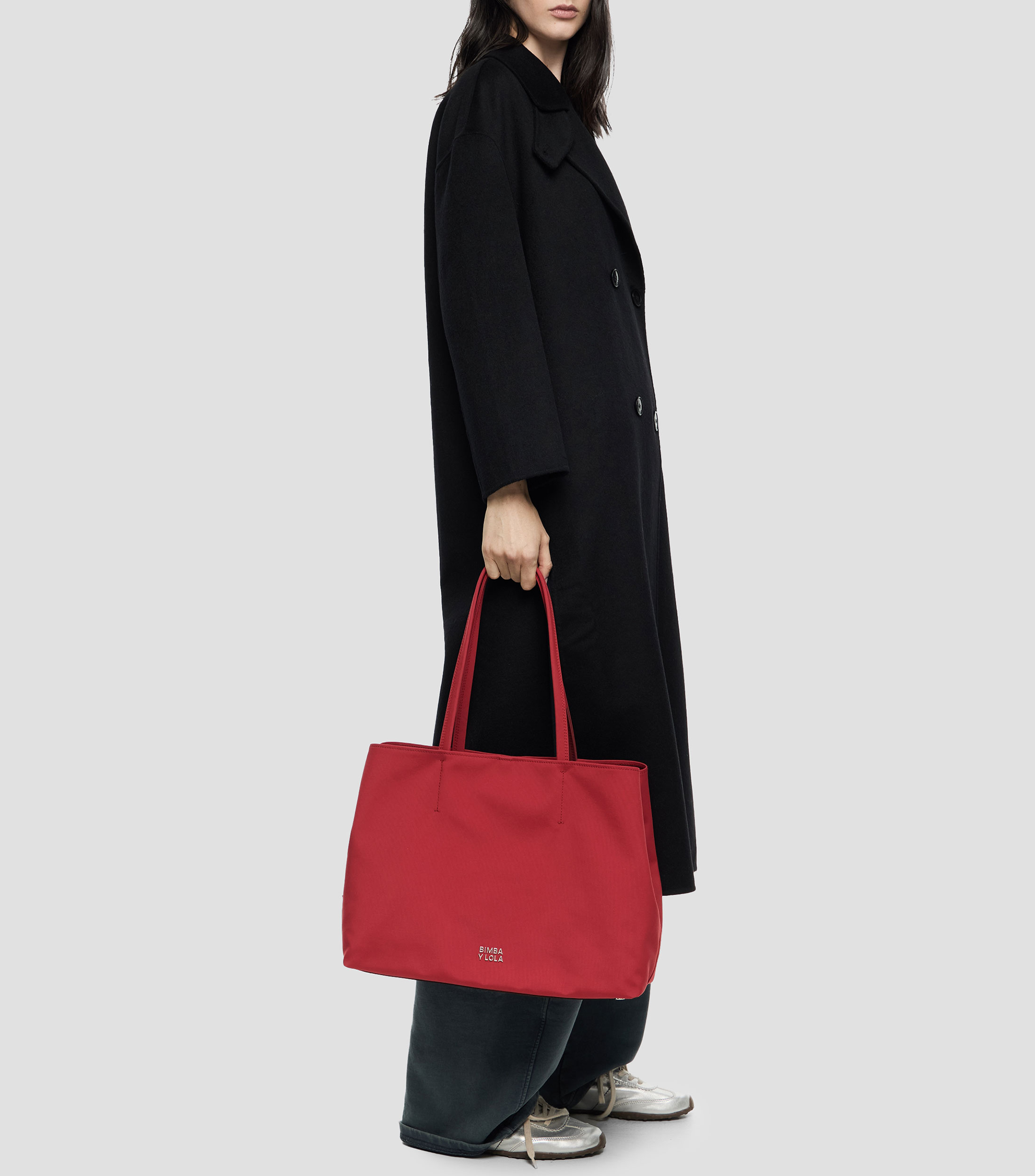 Bolsa tote chihuahua grande nylon rojo oscuro Mujer