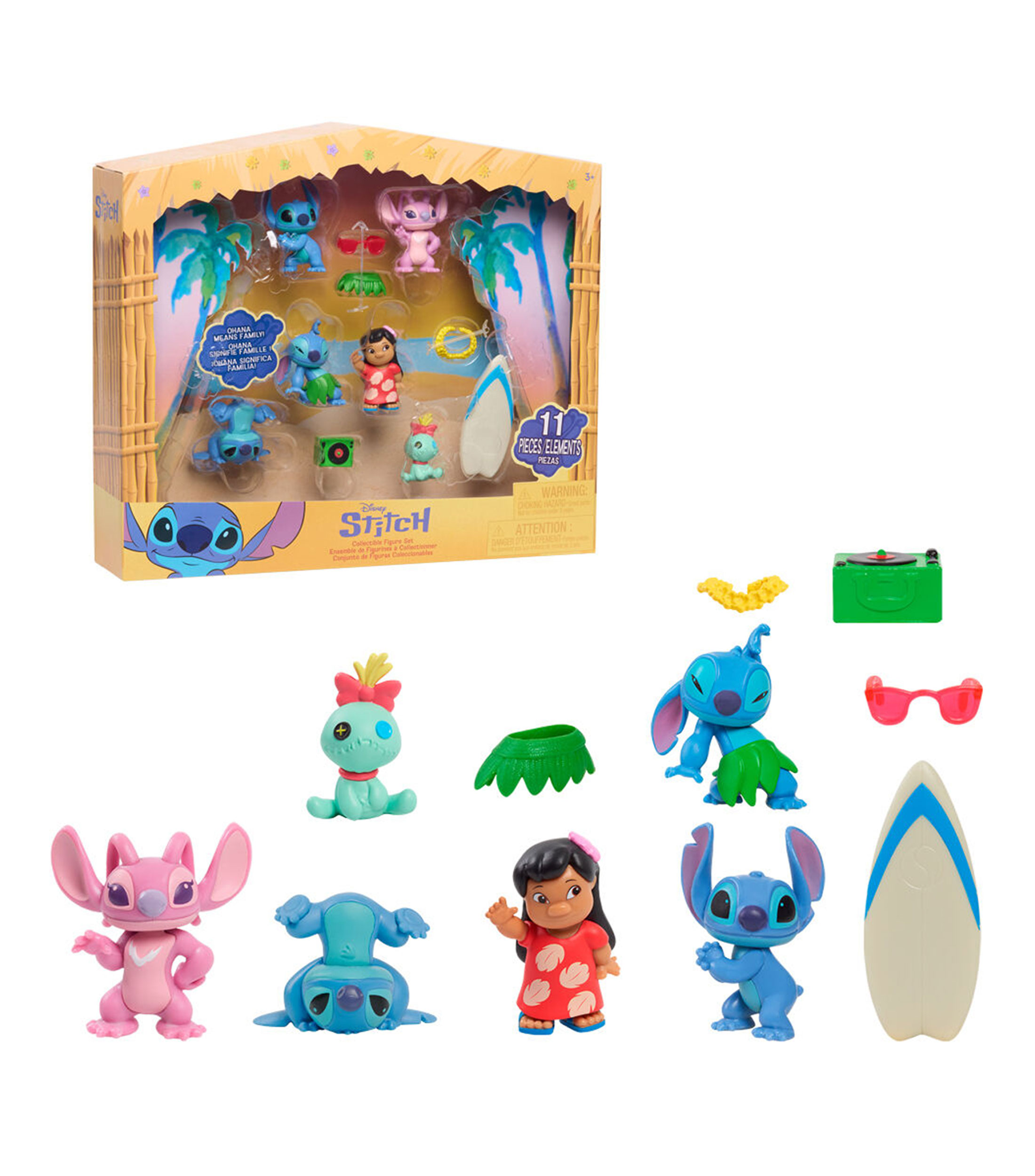 Set 6 Figuras con accesorios Stitch Disney