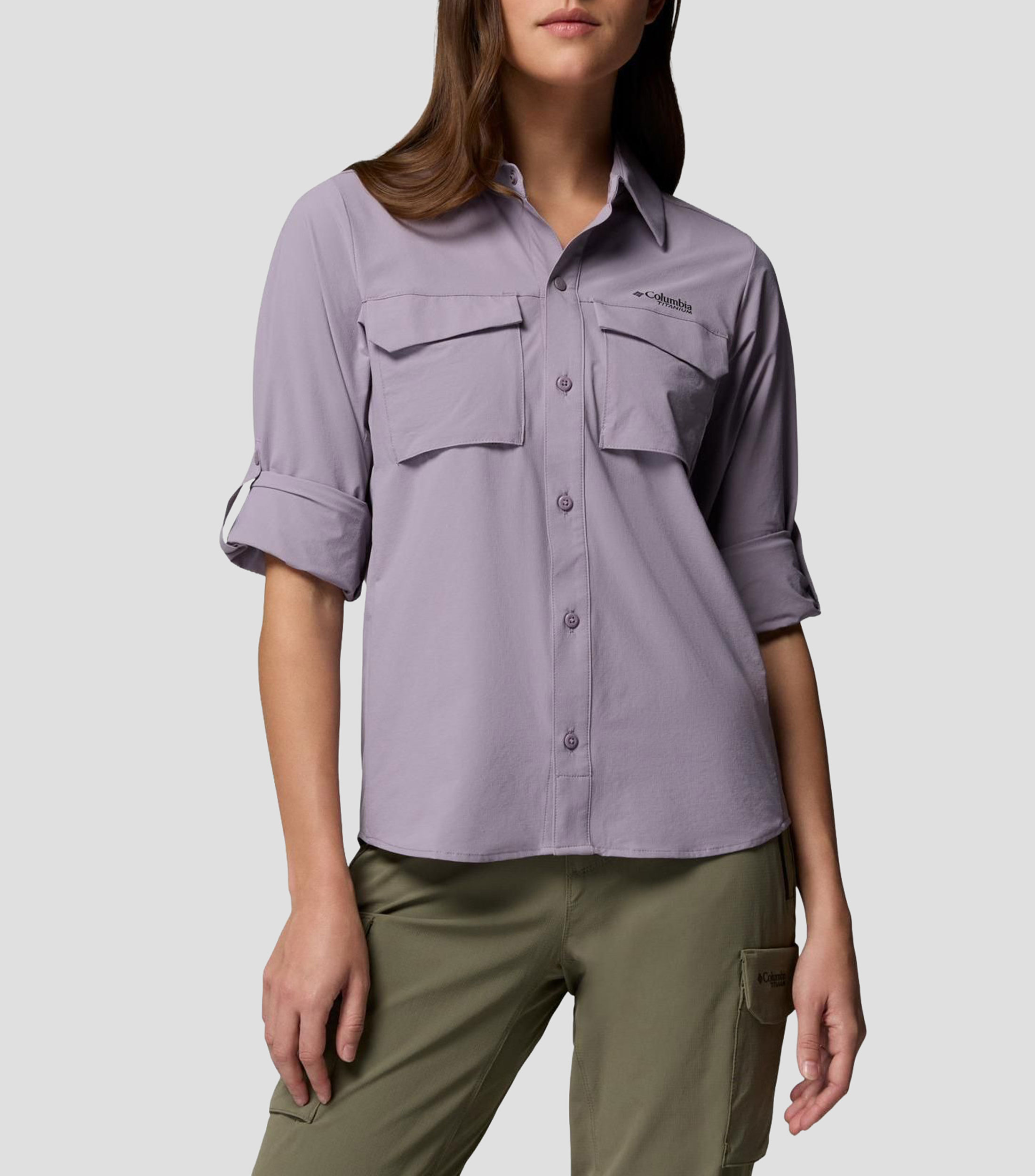 Camisa lisa manga larga para senderismo Silver Ridge Elite Mujer