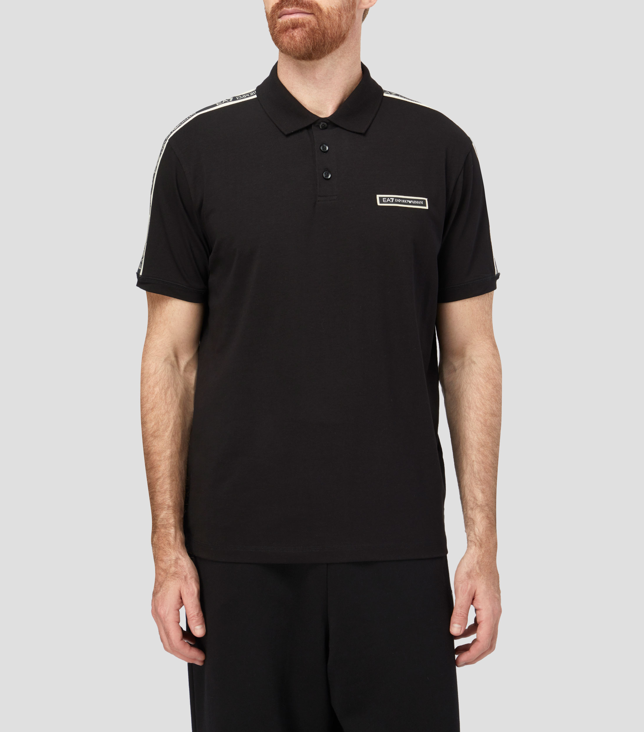 Playera tipo polo manga corta lisa Hombre