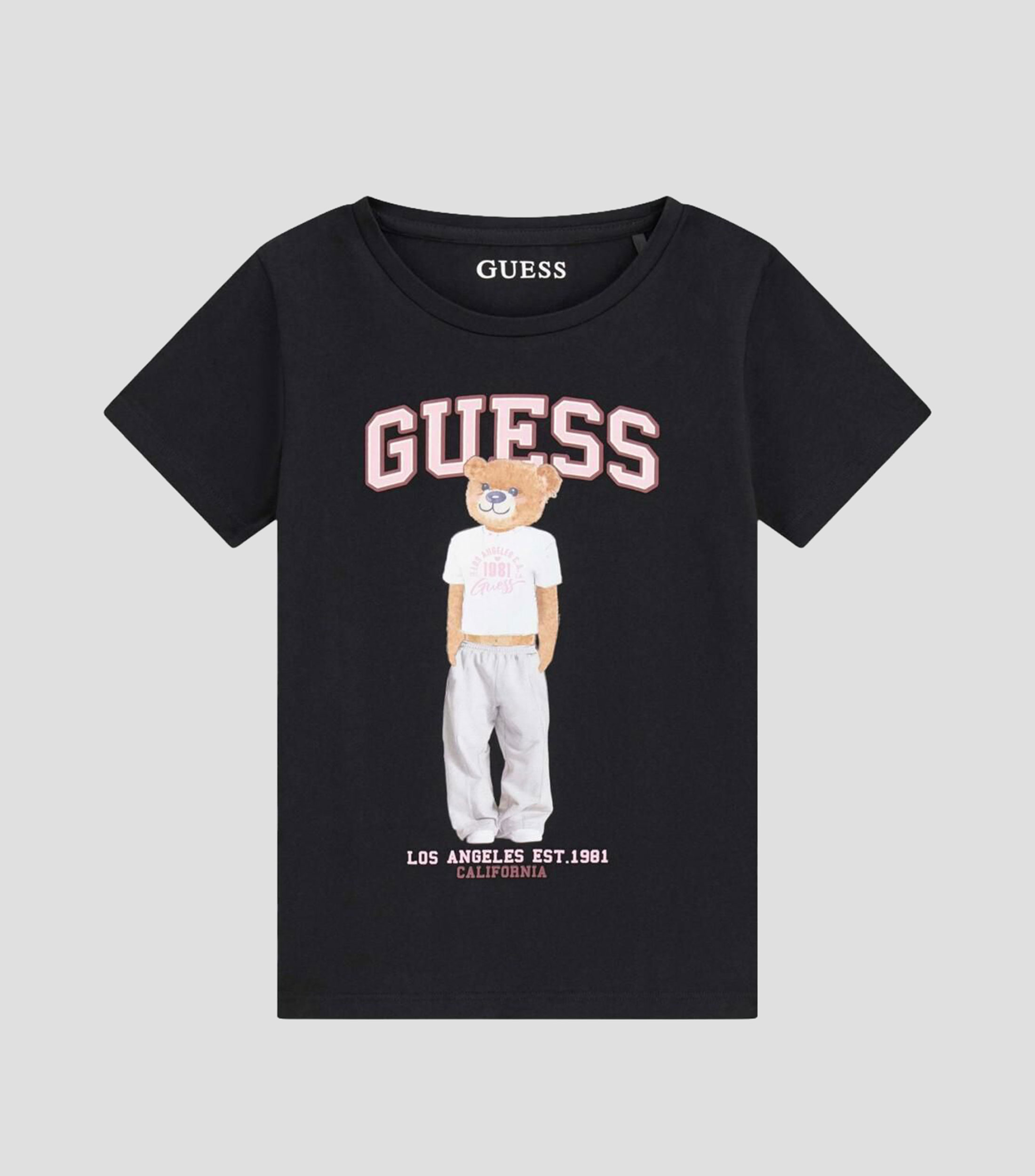 Playera cuello redondo manga corta estampada Niña