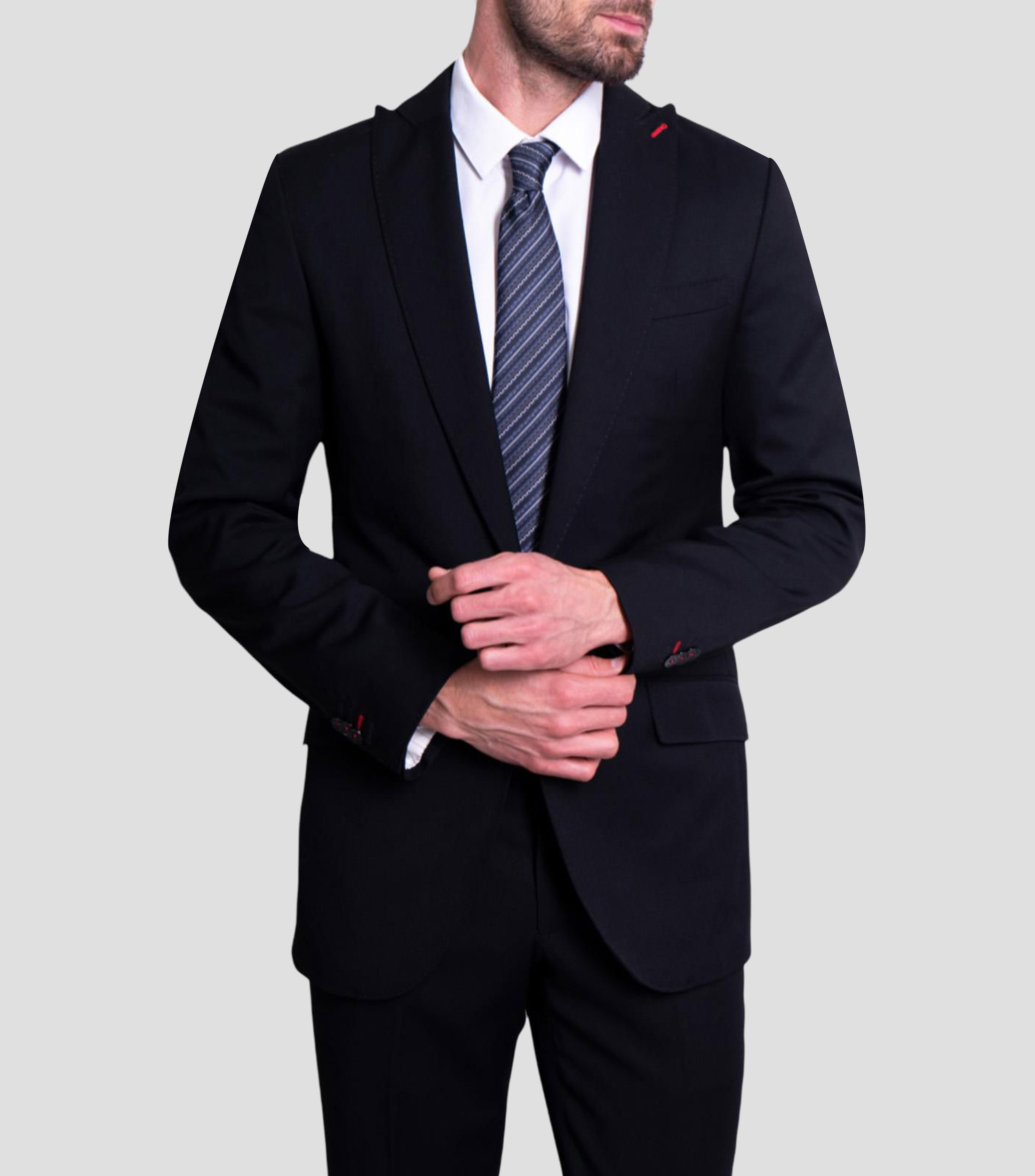 Corbata ancha en seda negra con azul Grecas Prehispánicas