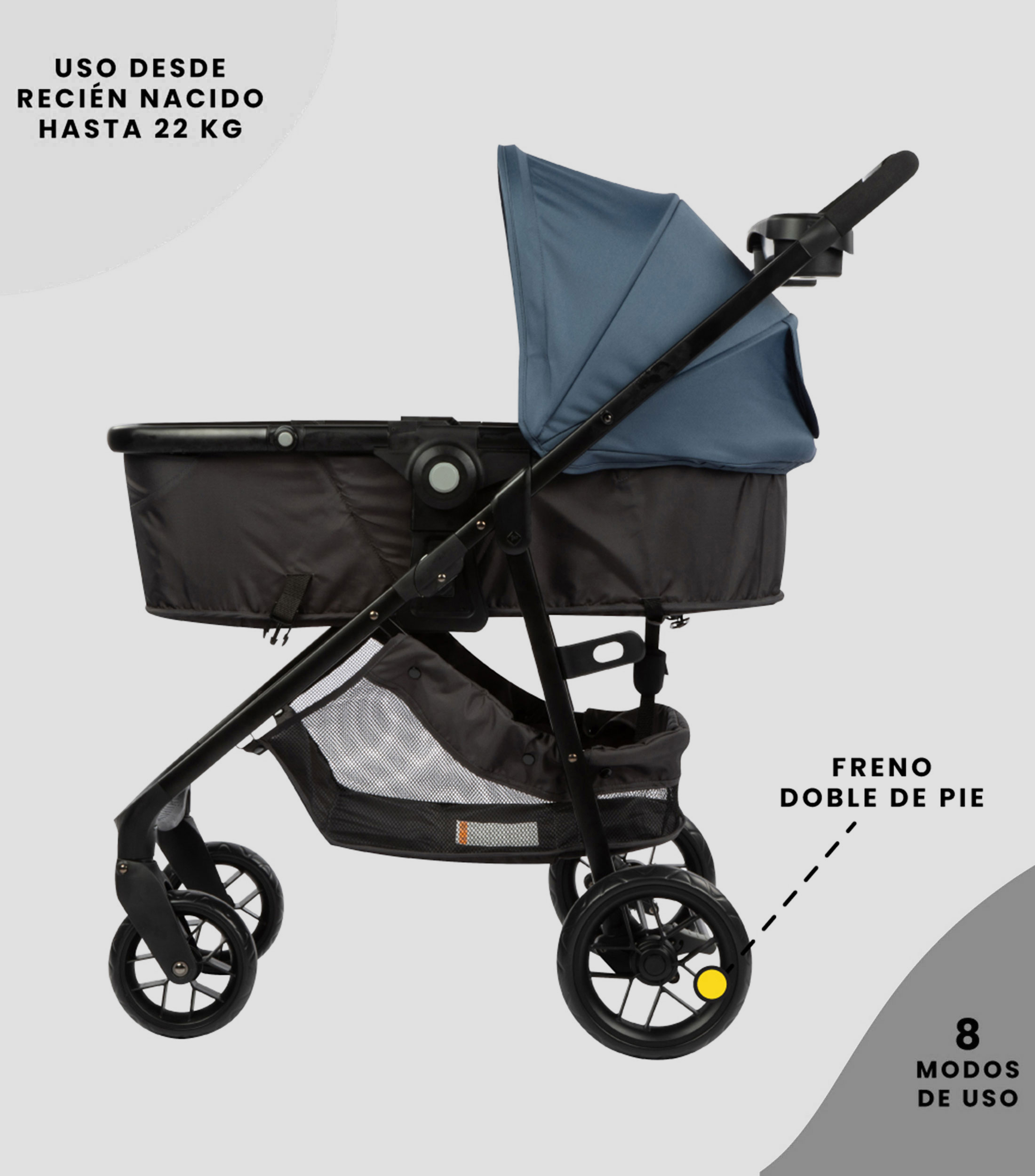 Carriola Grow & Go Sprint 8 en 1 Azul