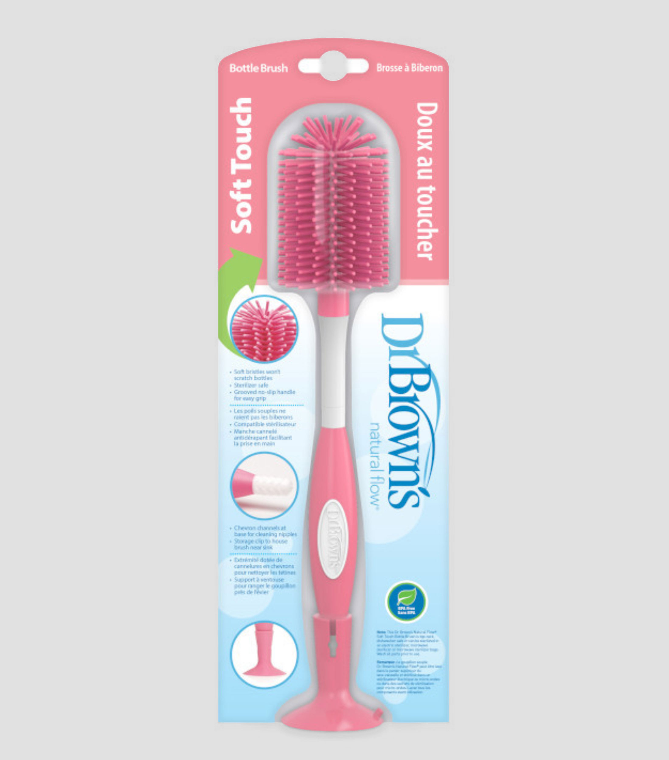 Cepillo para Biberon Rosa
