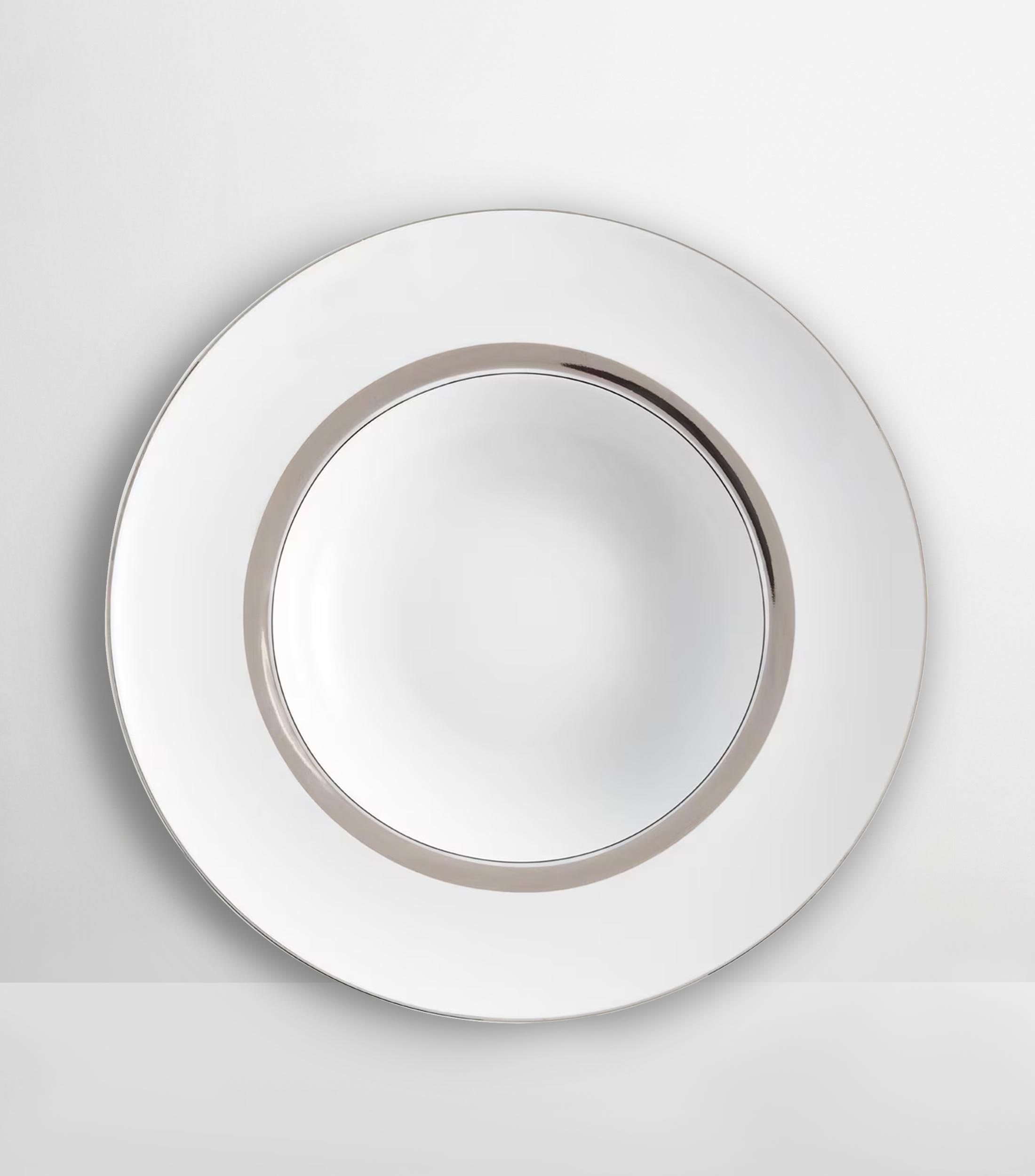 Plato para sopa Domo Platinum liso