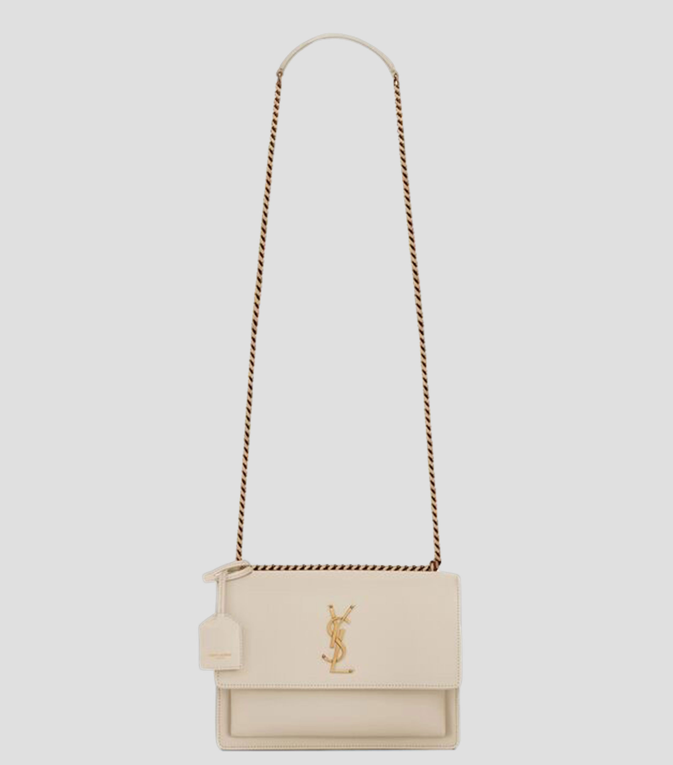 Bolsa crossbody beige en piel Sunset Mujer