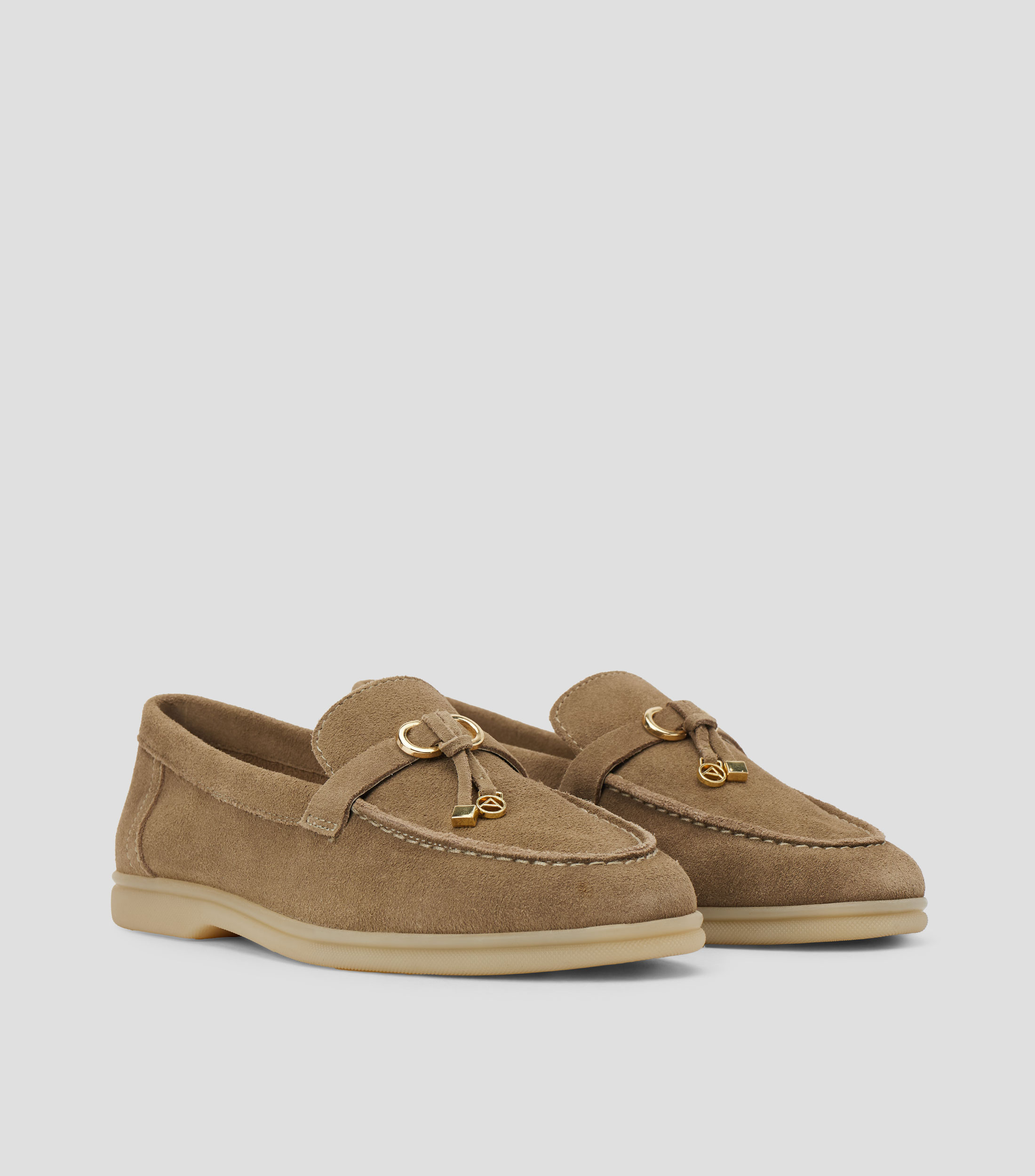 Mocasines en cuero de oveja con adorno Mujer