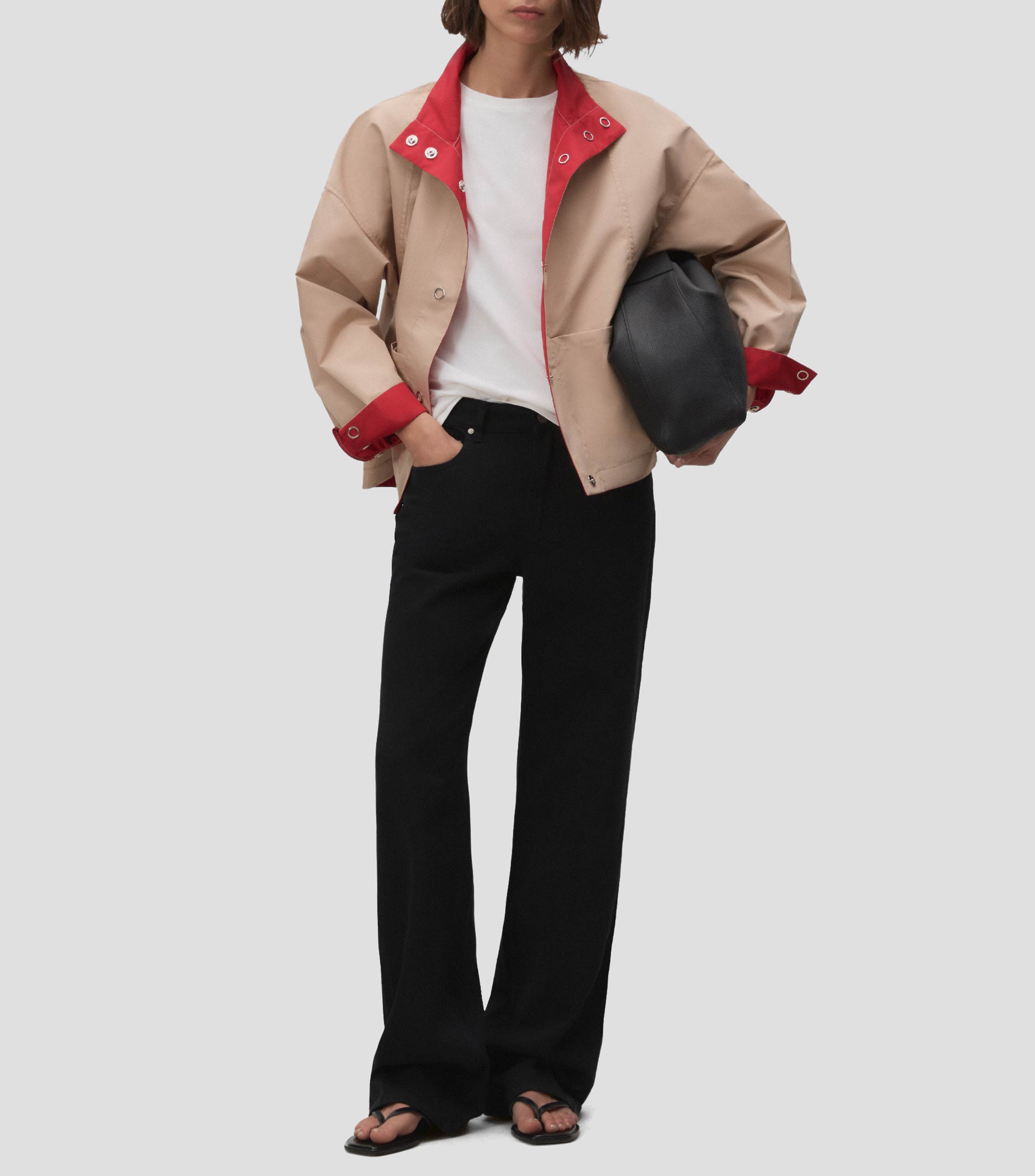 Parka corta reversible Mujer