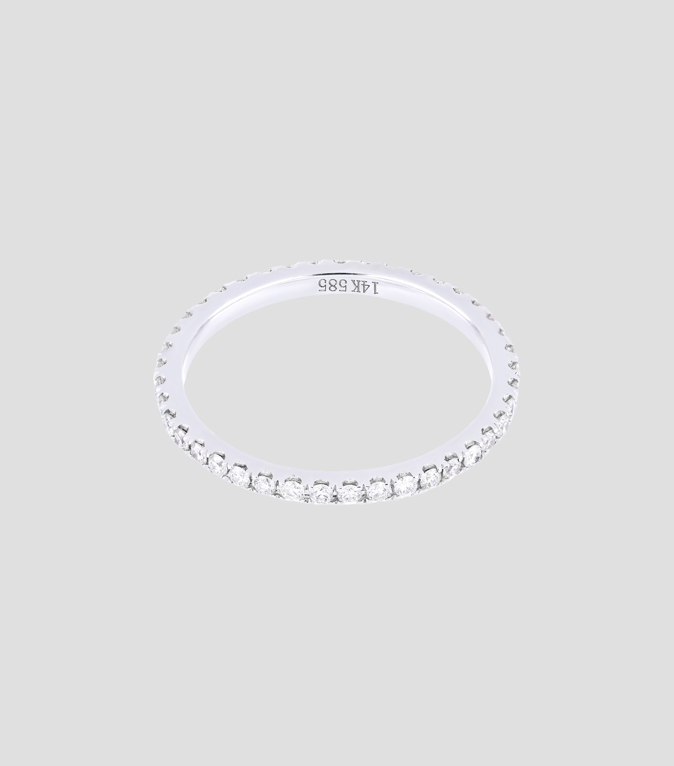 Anillo en Oro blanco 14 Kts Mujer