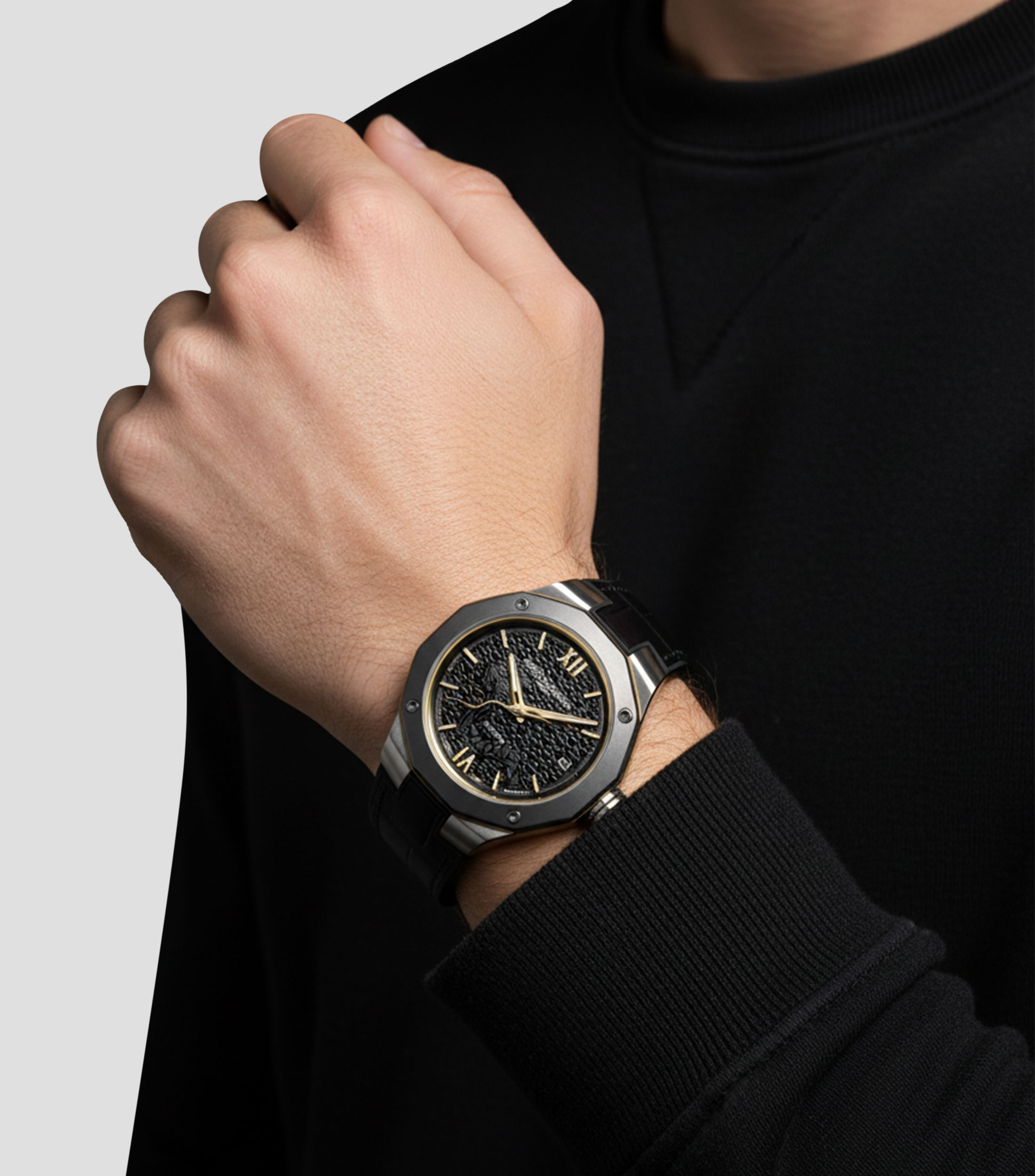 Reloj para hombre Riviera casual, gris