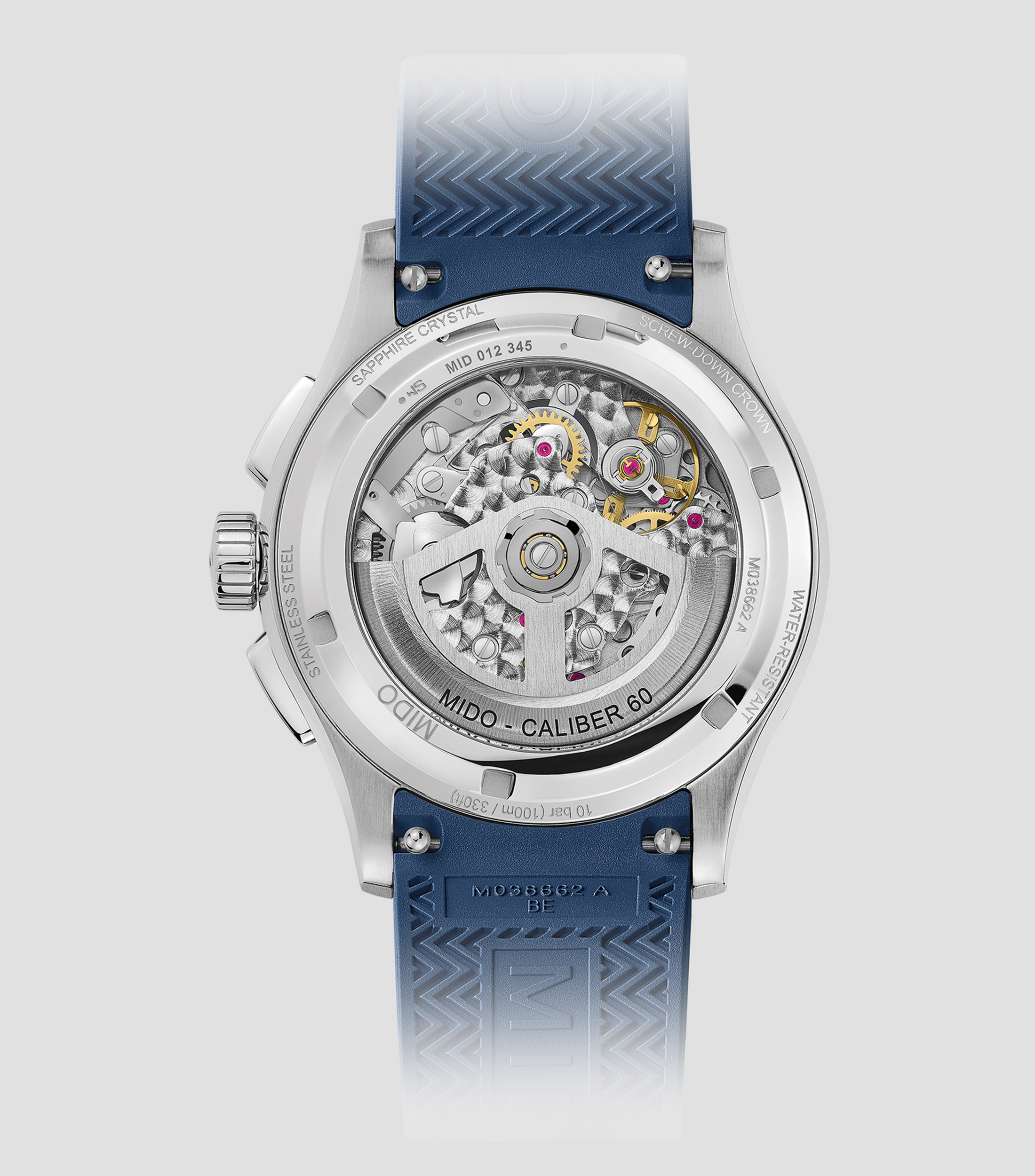Reloj para Hombre Multifort Skeleton Chronograph Deportivo Plateado, Azul