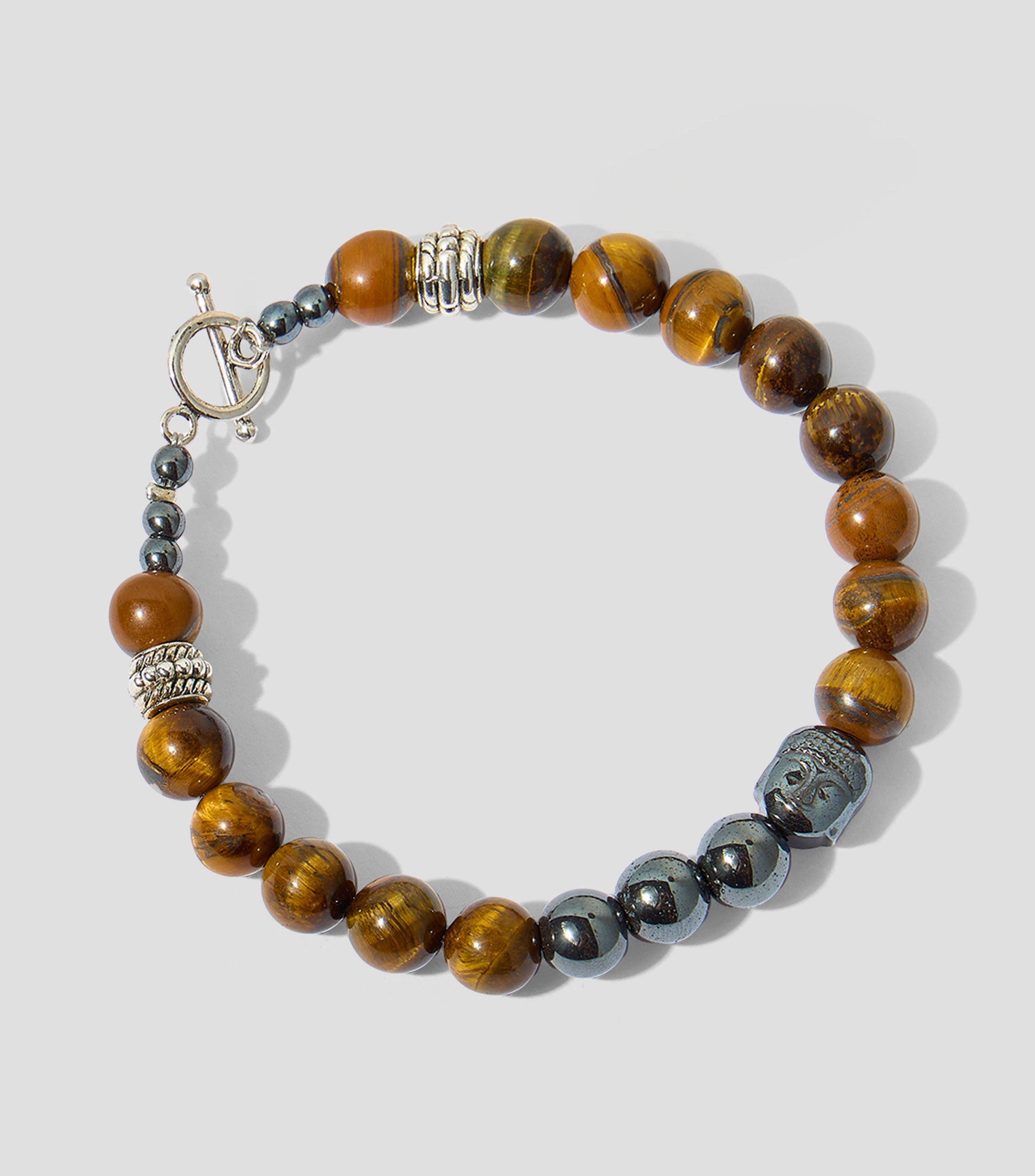 Pulsera con ojo de tigre Hombre