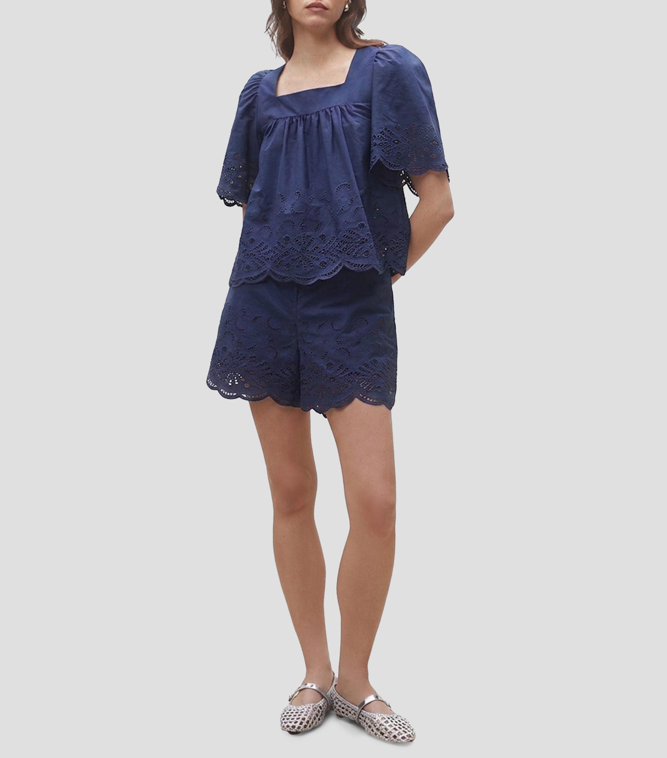 Blusa microdiseño manga corta Mujer