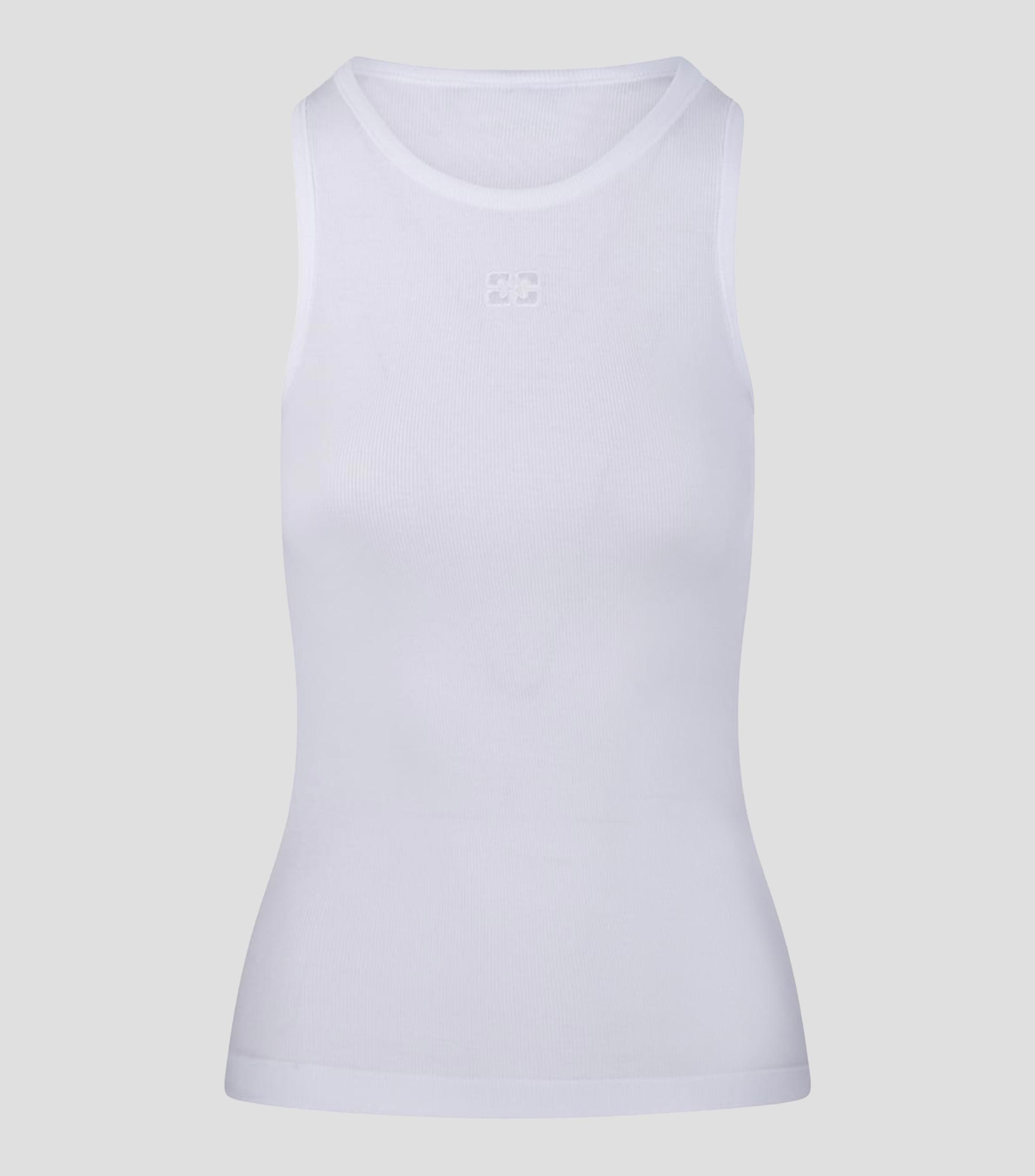 Playera de cuello redondo sin mangas lisa Mujer