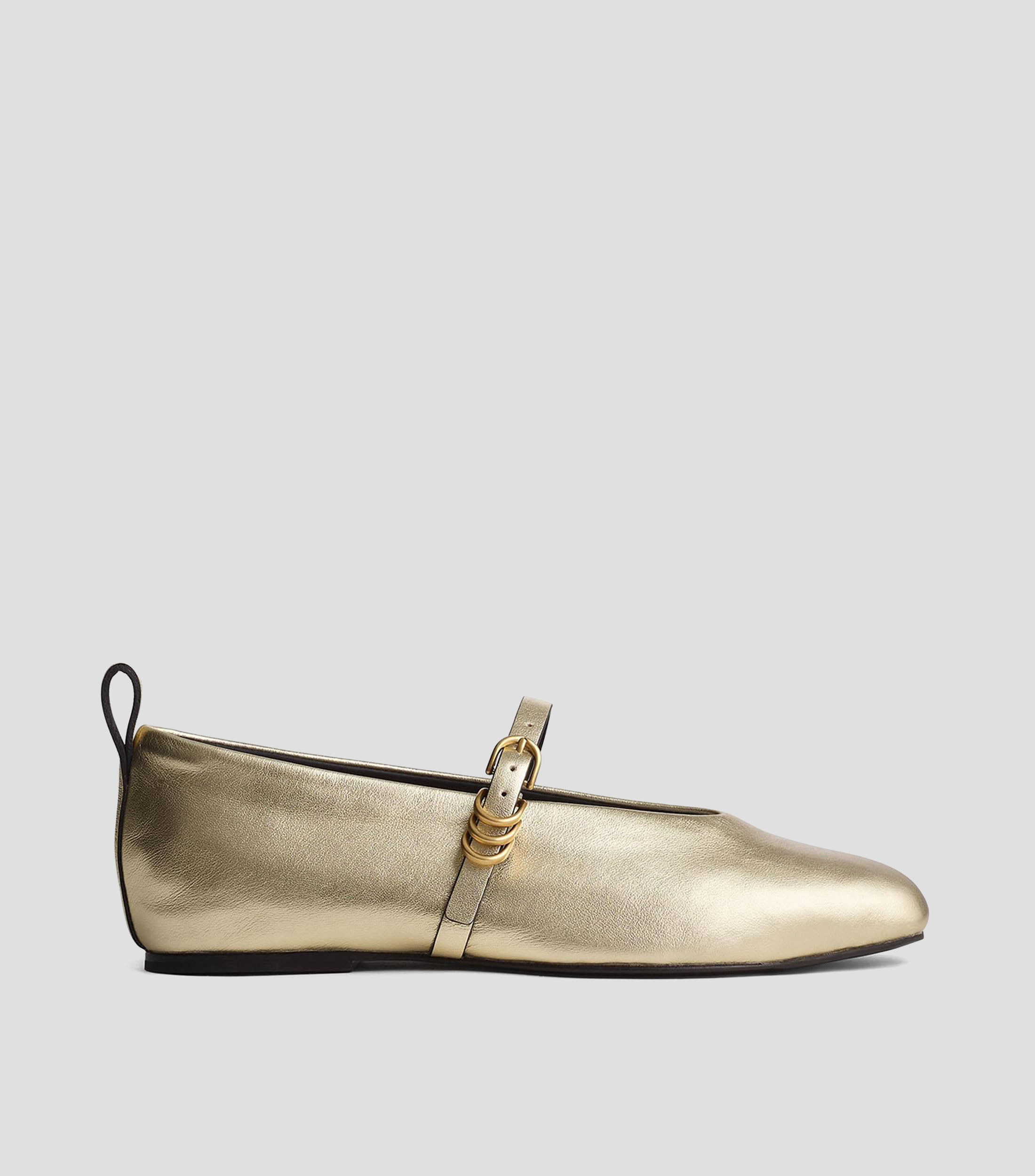 Flats Spire en piel liso Mujer