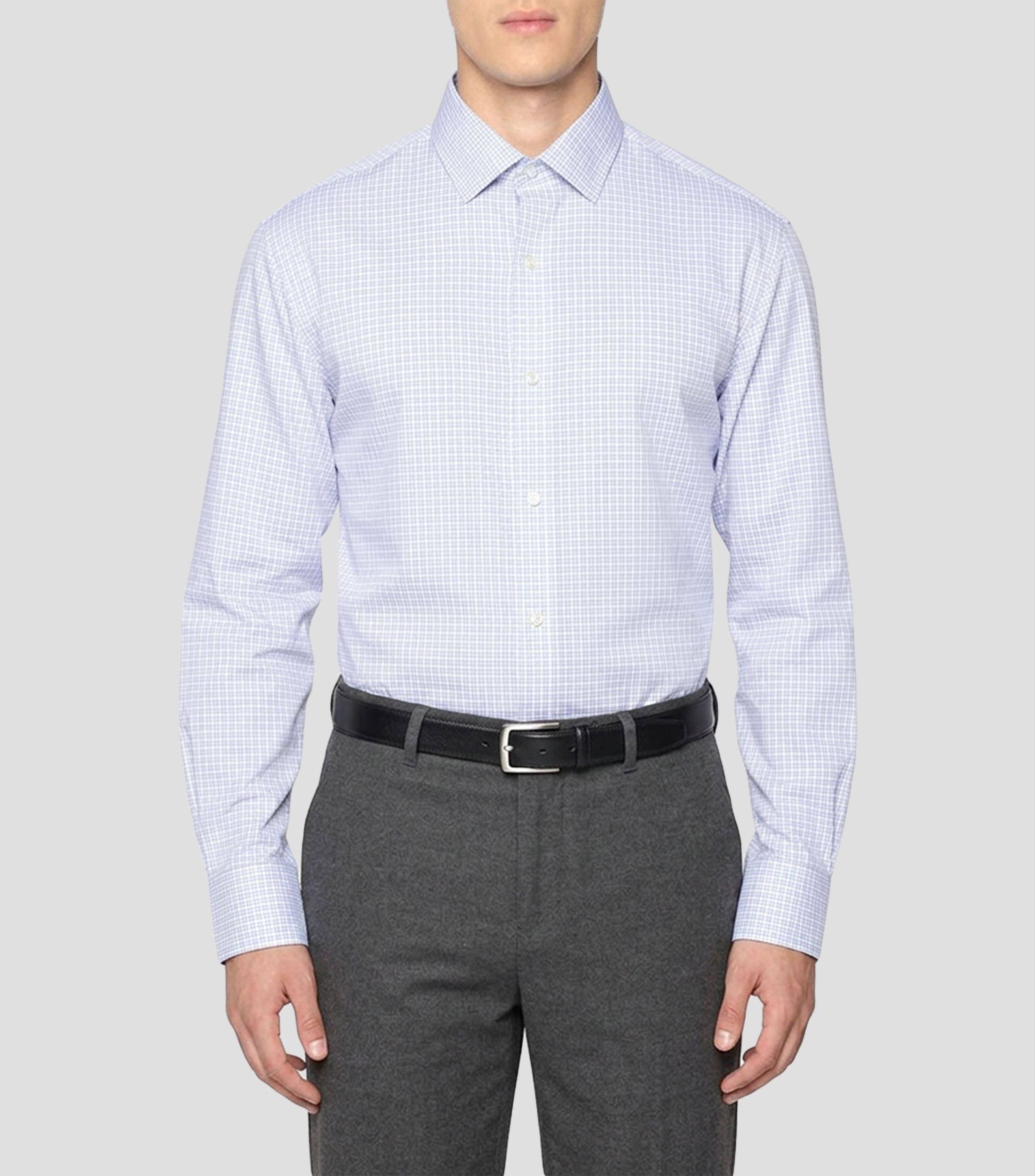 Camisa a cuadros manga larga Hombre