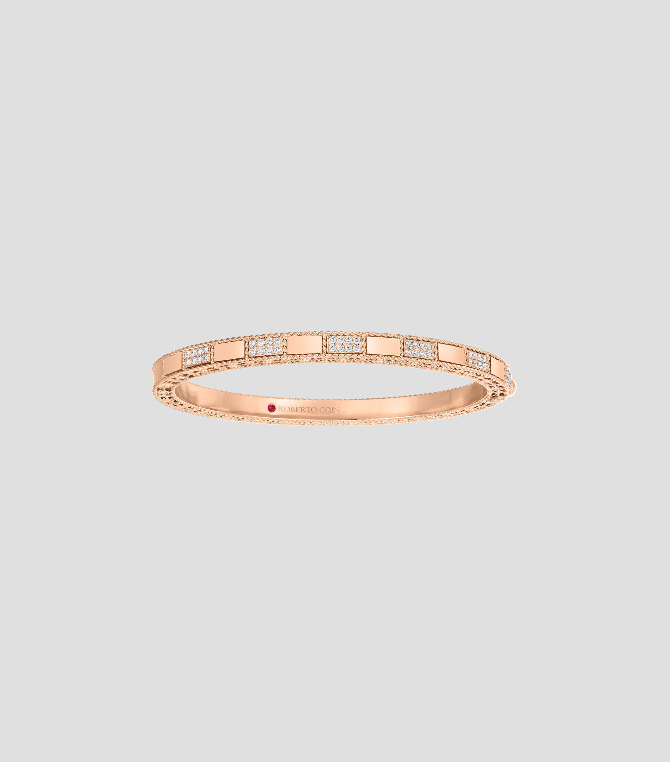 Brazalete Art Deco en oro de 18 kilates con diamantes Mujer