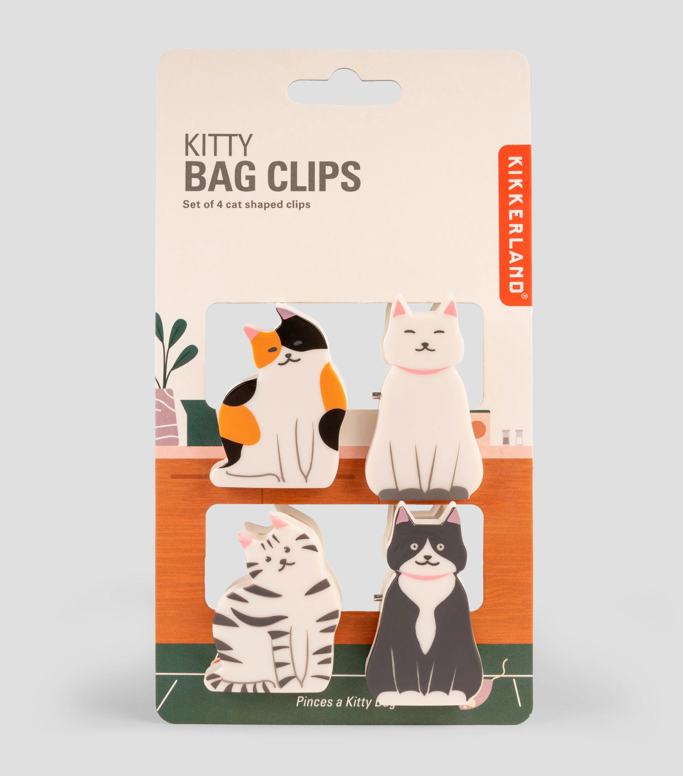 Set 4 Sujetadores Para Bolsas - Gatitos