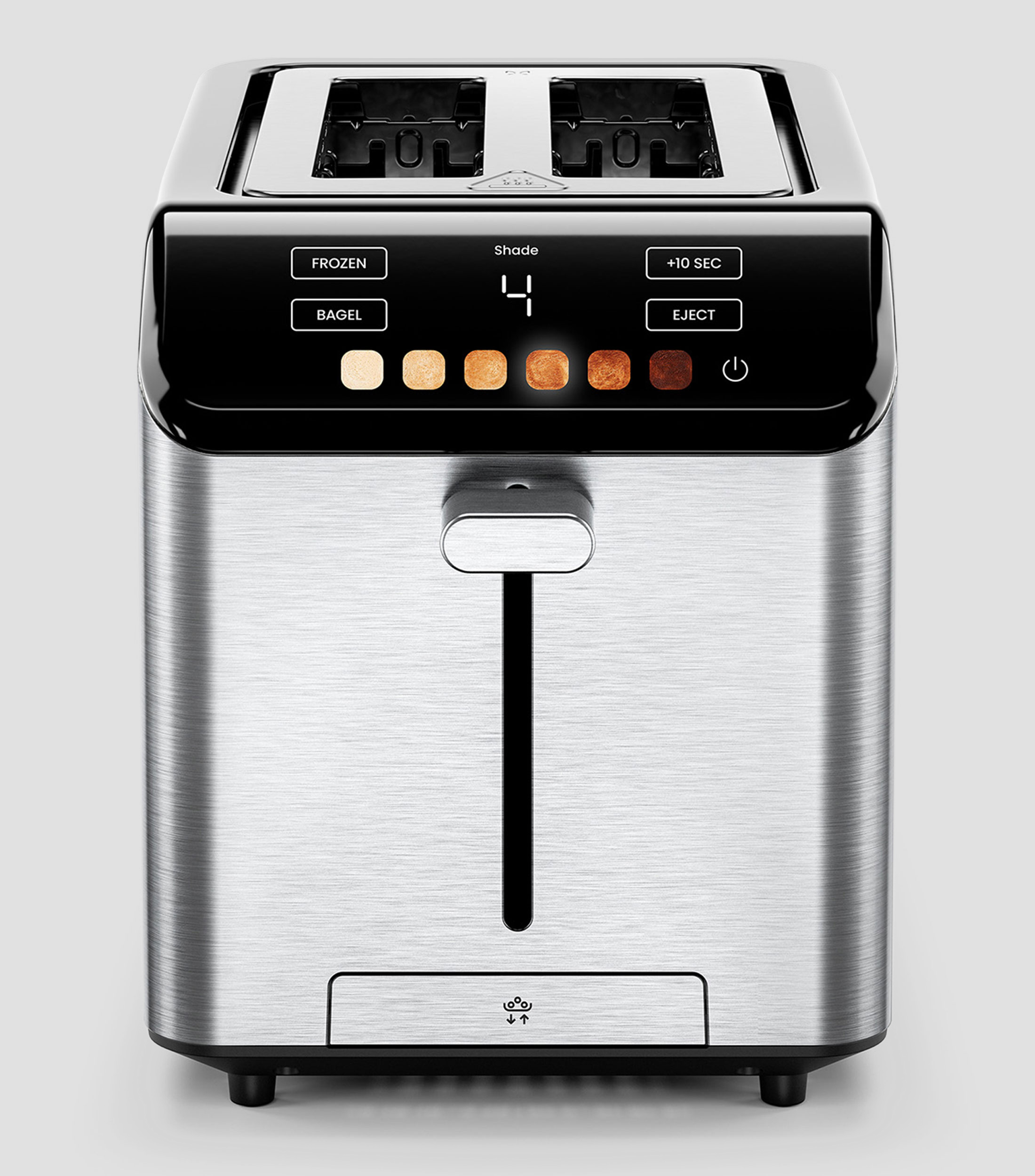 Tostador de pan digital de dos rebanadas