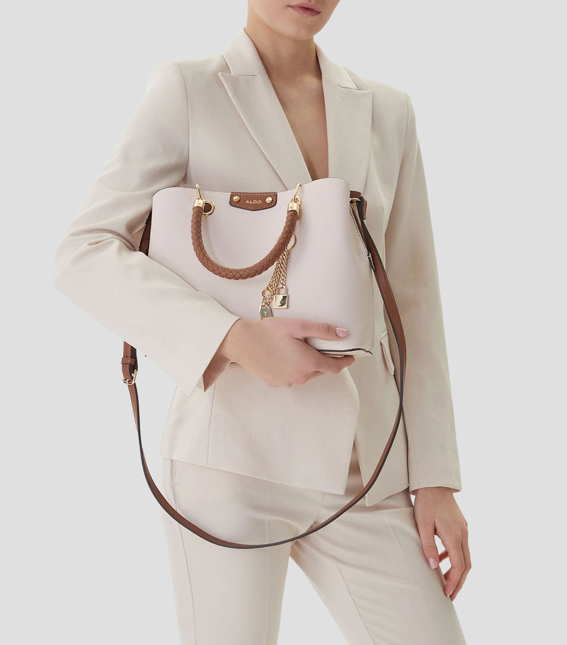 Bolsa Satchel Lothycan con microdiseños Mujer