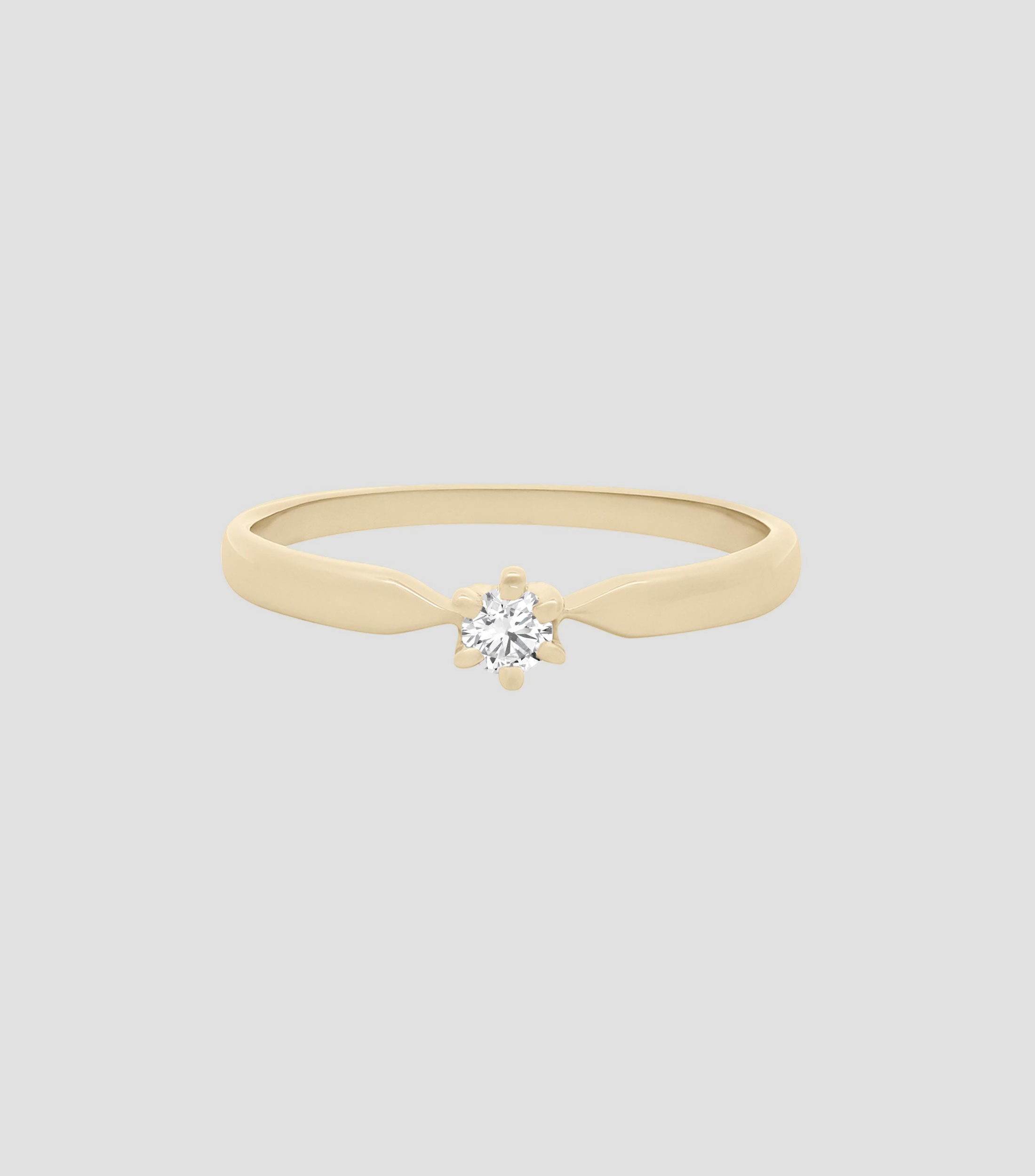 Anillo solitario en Oro de 14 Kilates Mujer