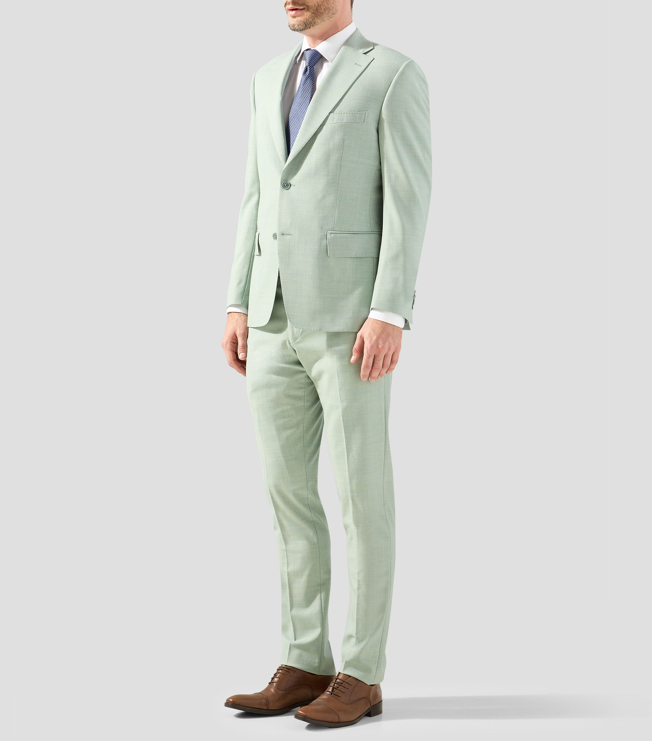 Traje de corte slim liso Hombre