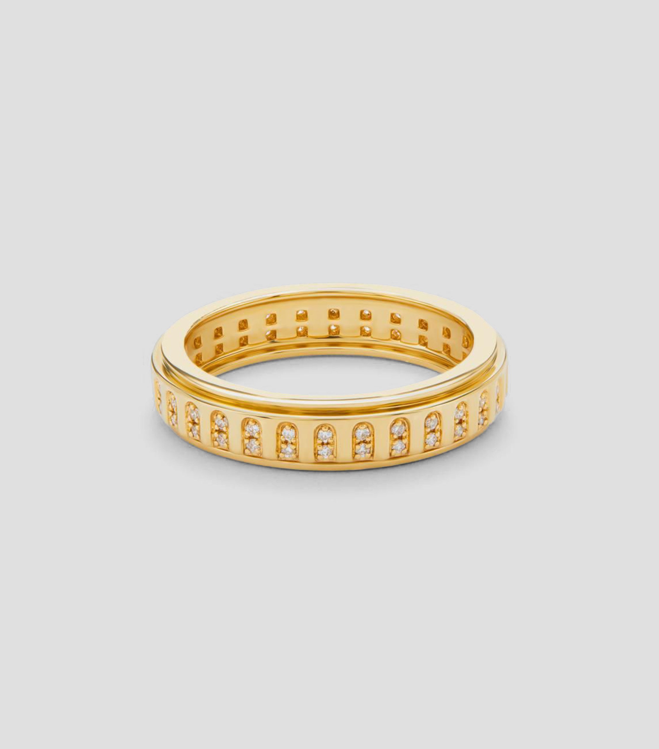 Anillo en Oro amarillo de 18 Kilates con diamantes Mujer