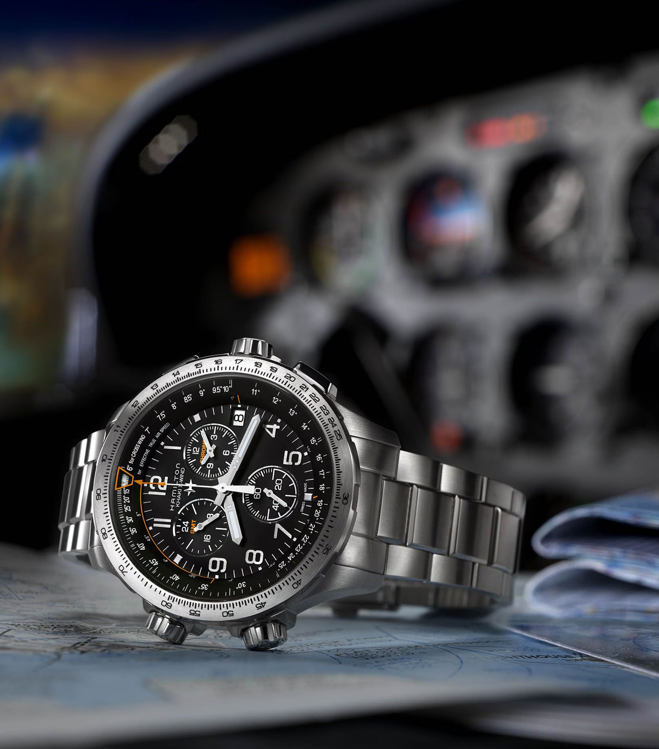Reloj para Hombre Khaki X-Wind GMT Casual Plateado