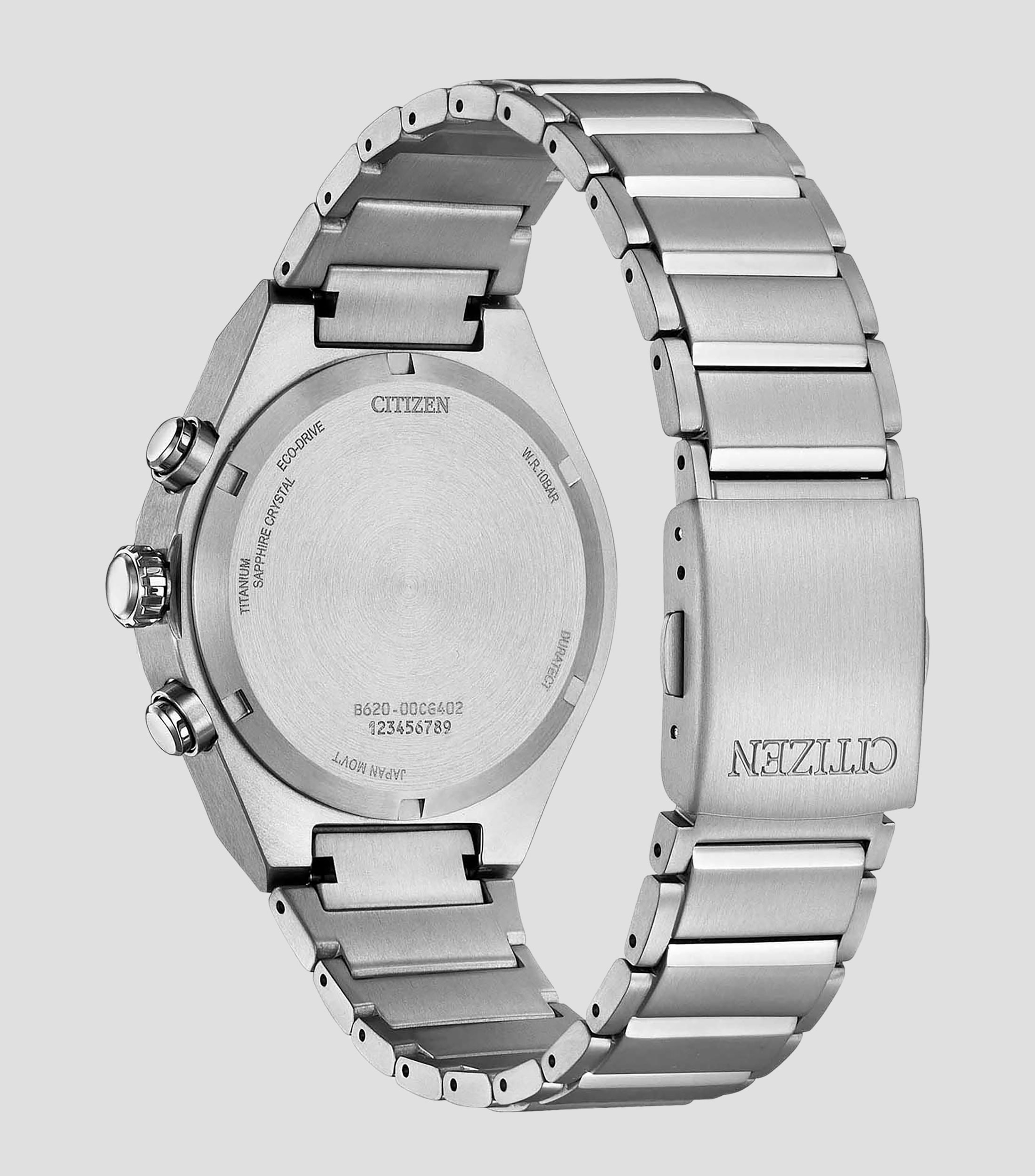 Reloj para Hombre Zenshin Senkei Super Titanium casual plateado, azul