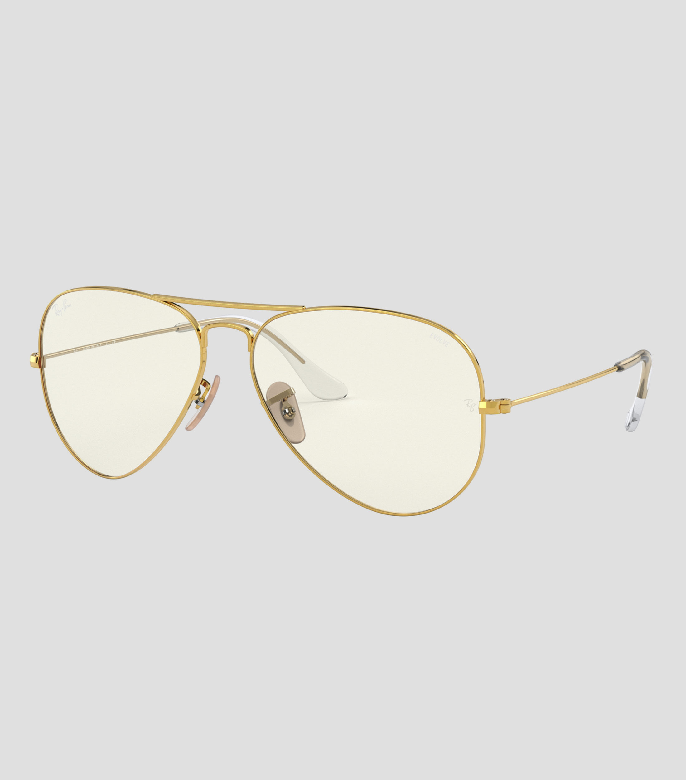 Lentes de sol Aviador Clear Evolve dorados Unisex