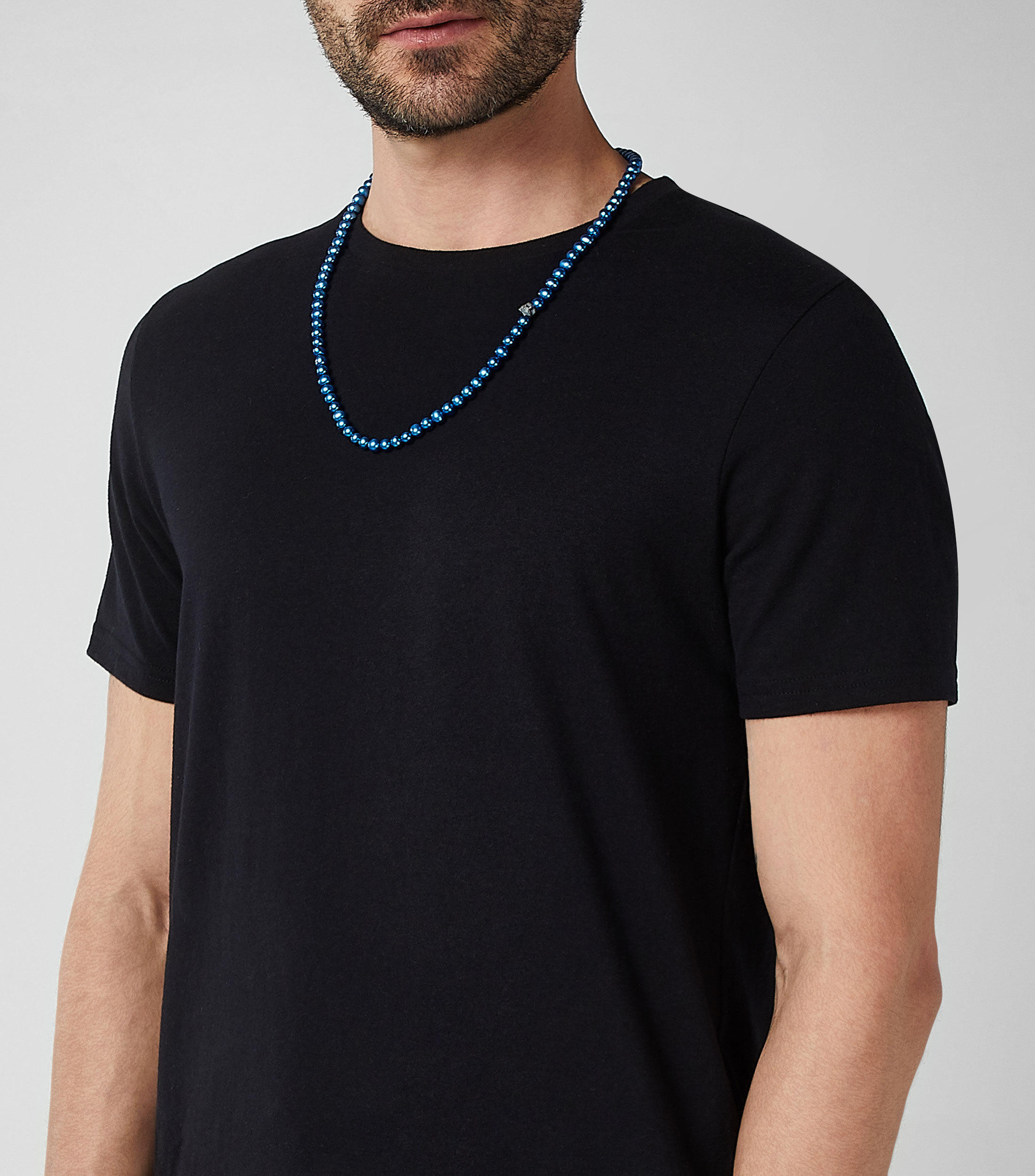 Collar con perlas Hombre