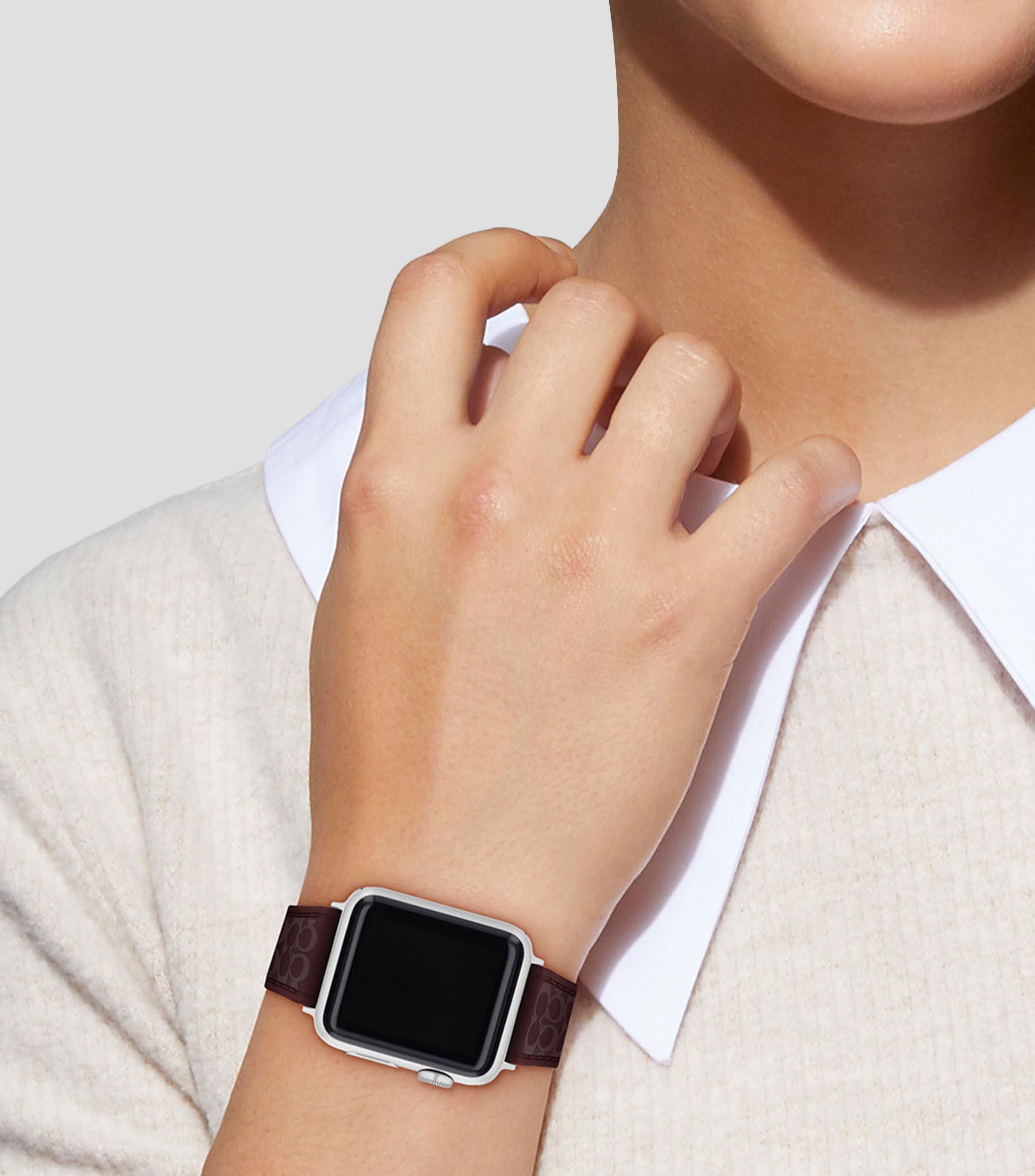 Correa para Apple Watch en silicón chocolate oscuro
