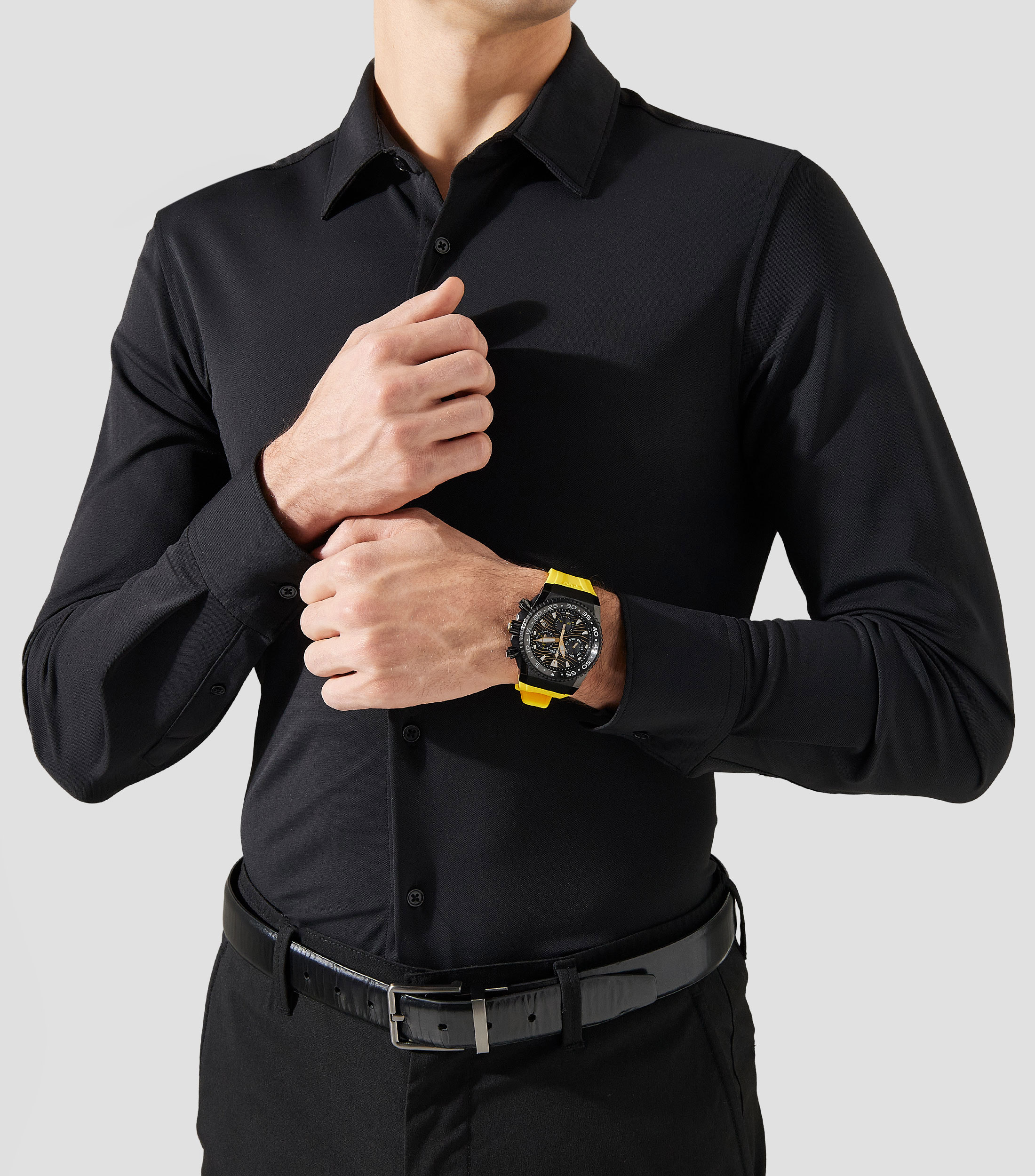 Reloj para Hombre Ace Diver Deportivo Negro, Amarillo