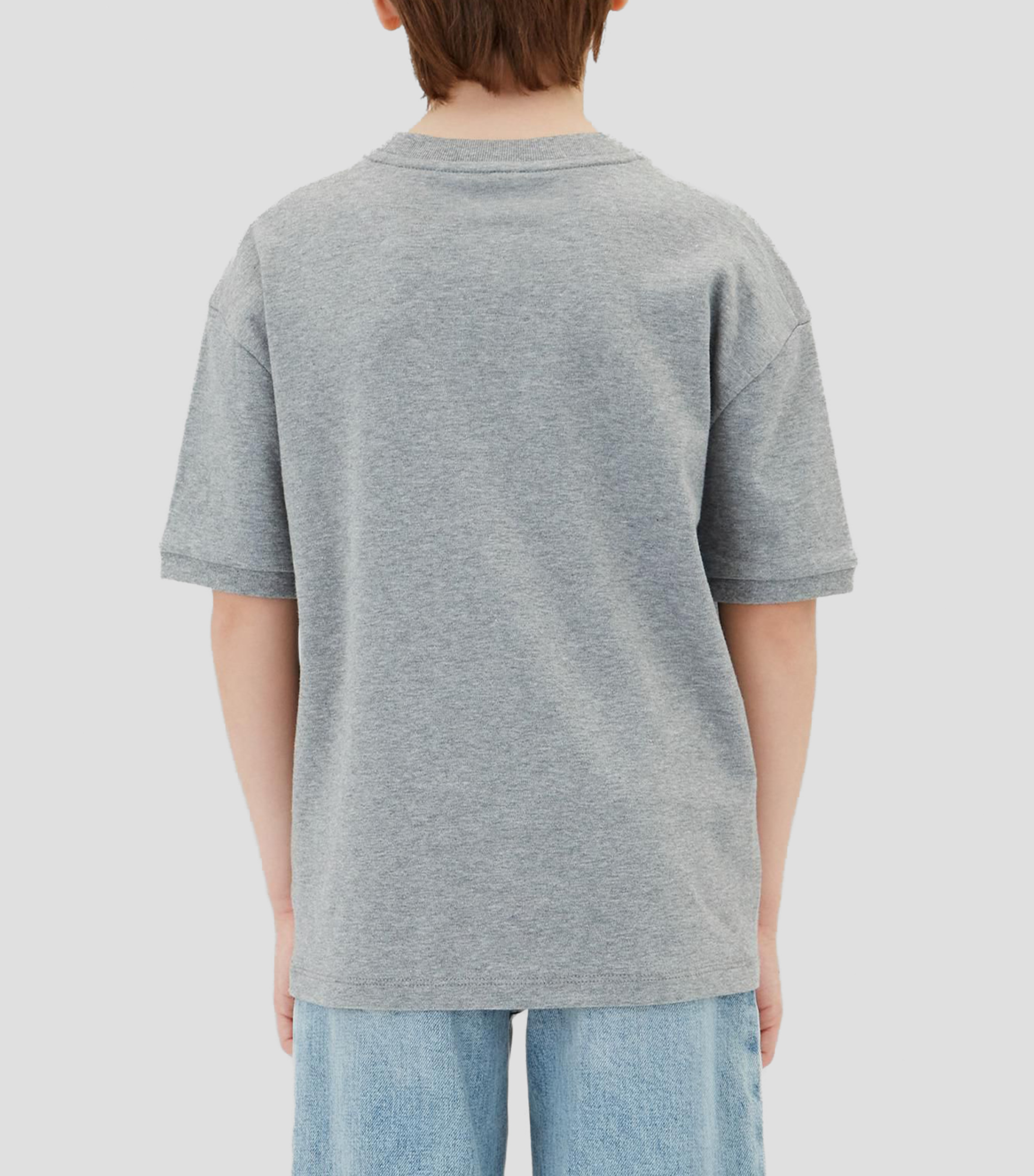 Playera cuello redondo manga corta jaspeada Niño