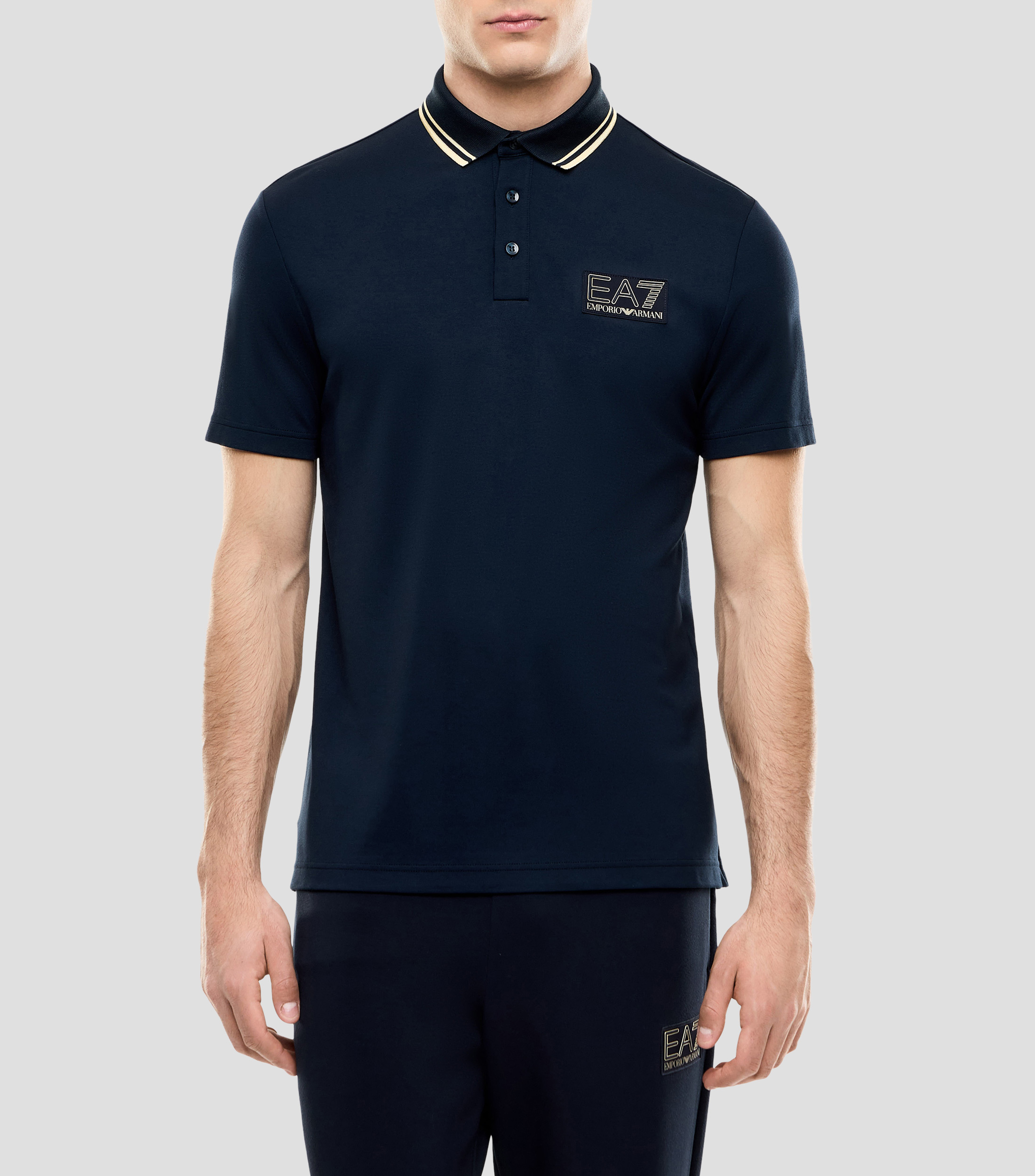 Playera Tipo Polo Manga Corta Sólido Hombre