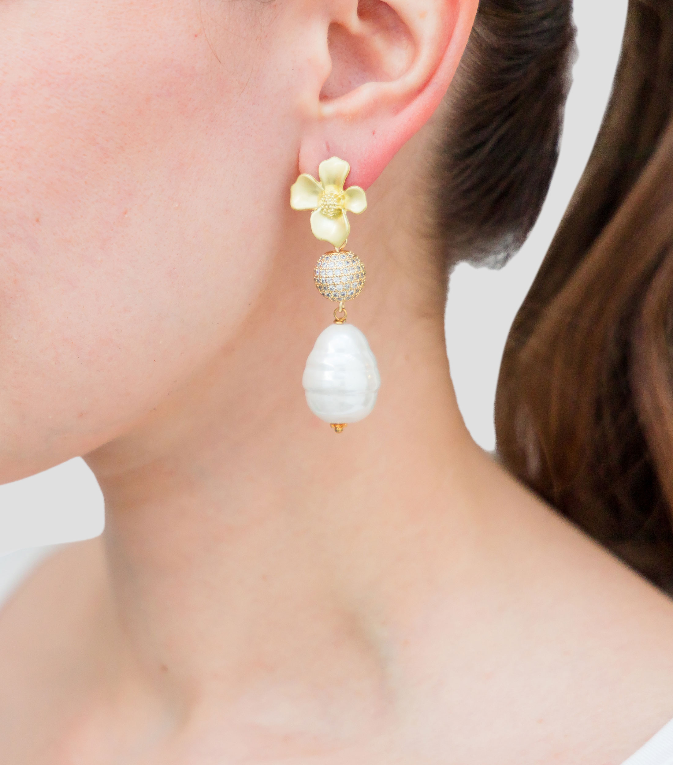 Aretes de perla Mujer
