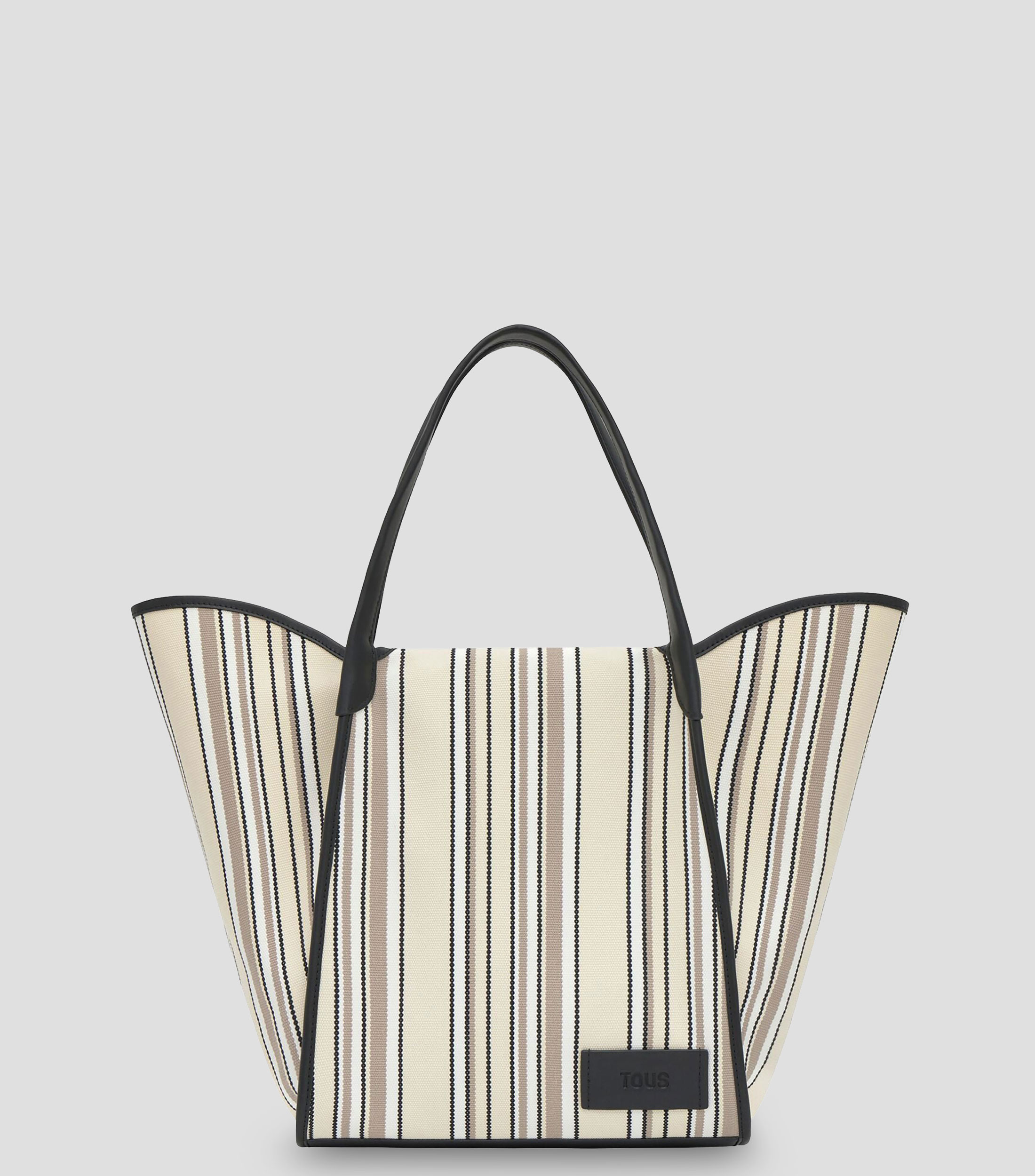 Bolsa Shoulder Capazo con líneas Mujer