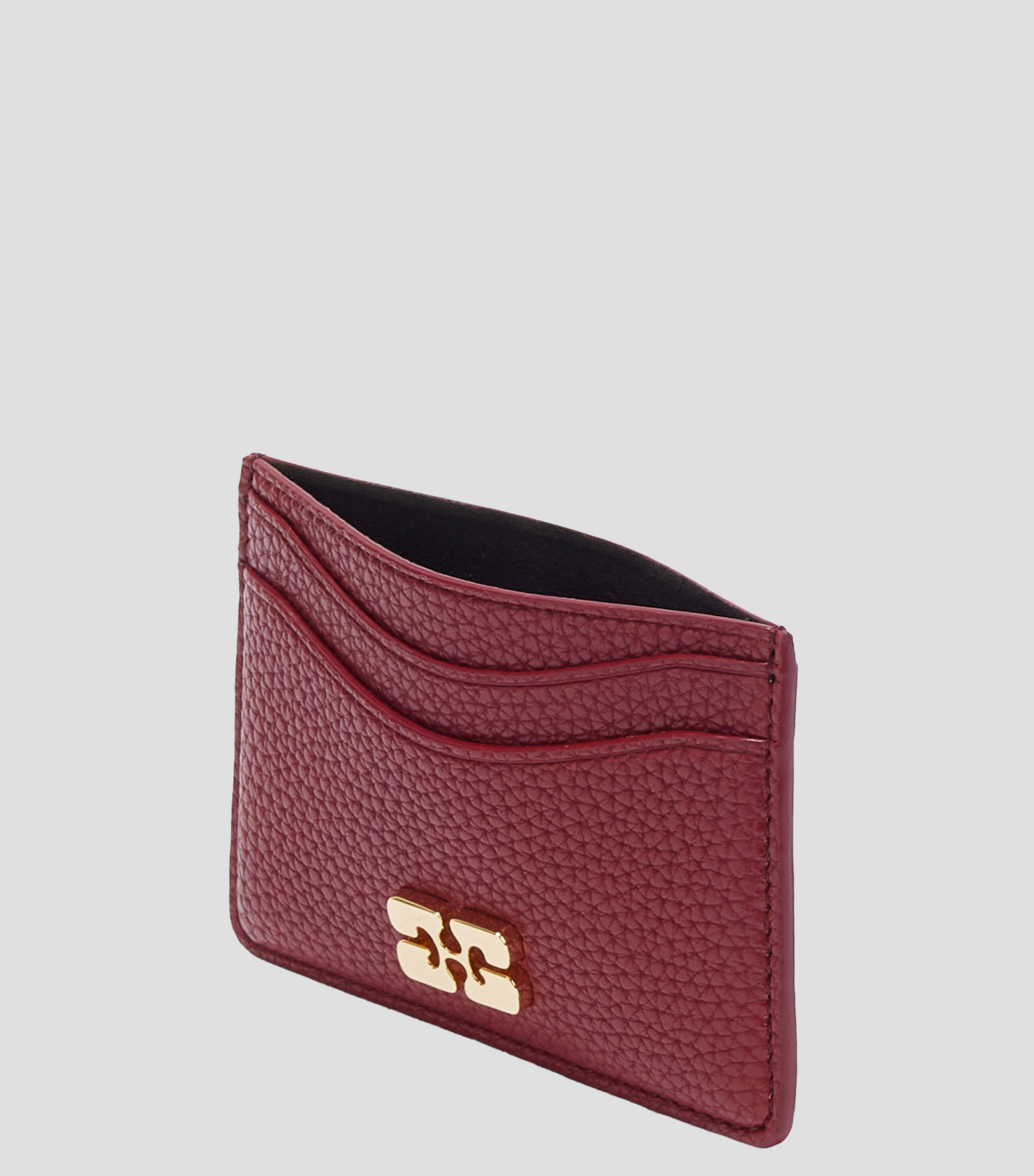 Tarjetero rojo liso Mujer