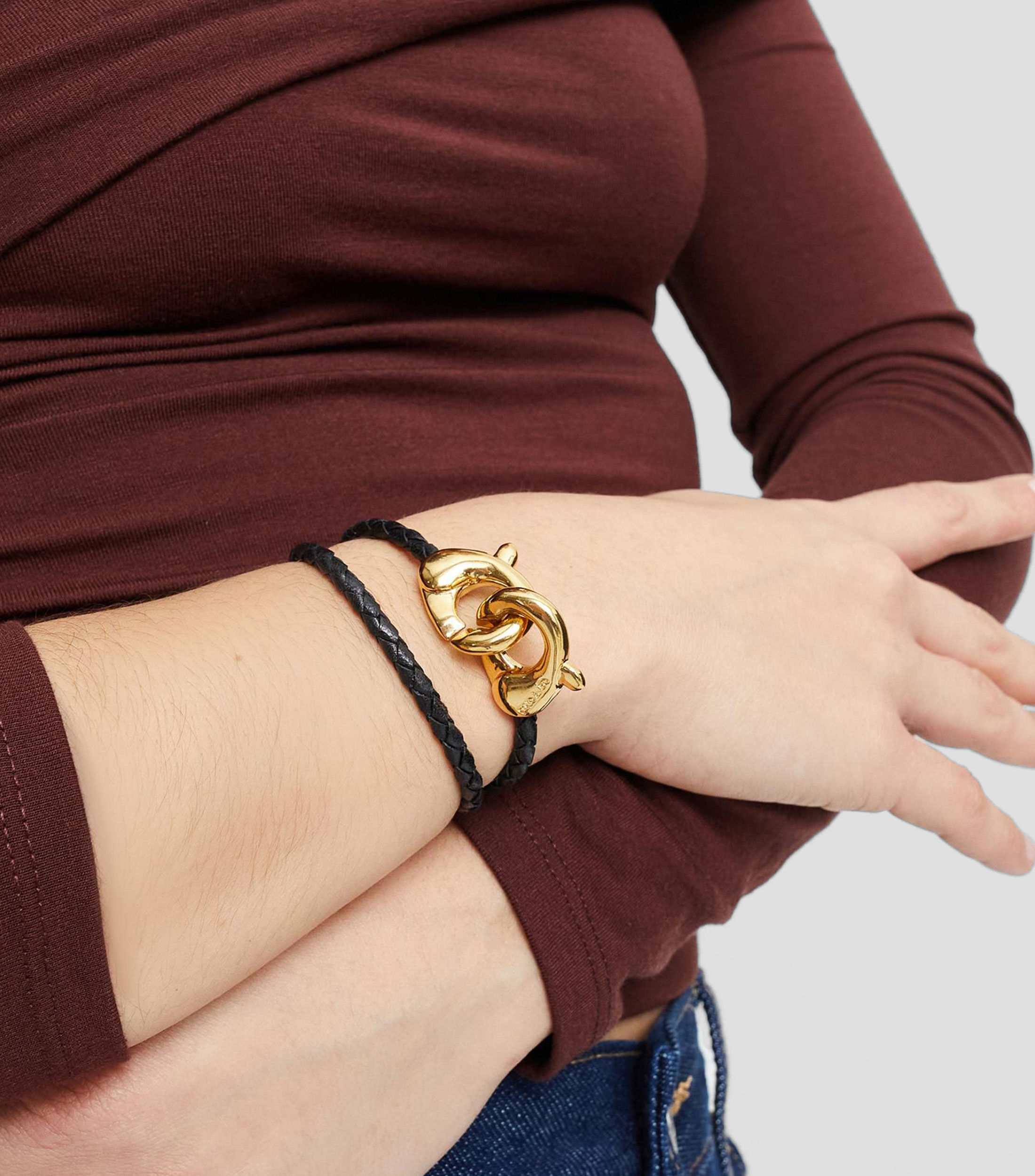 Pulsera doble de cuero Unisex