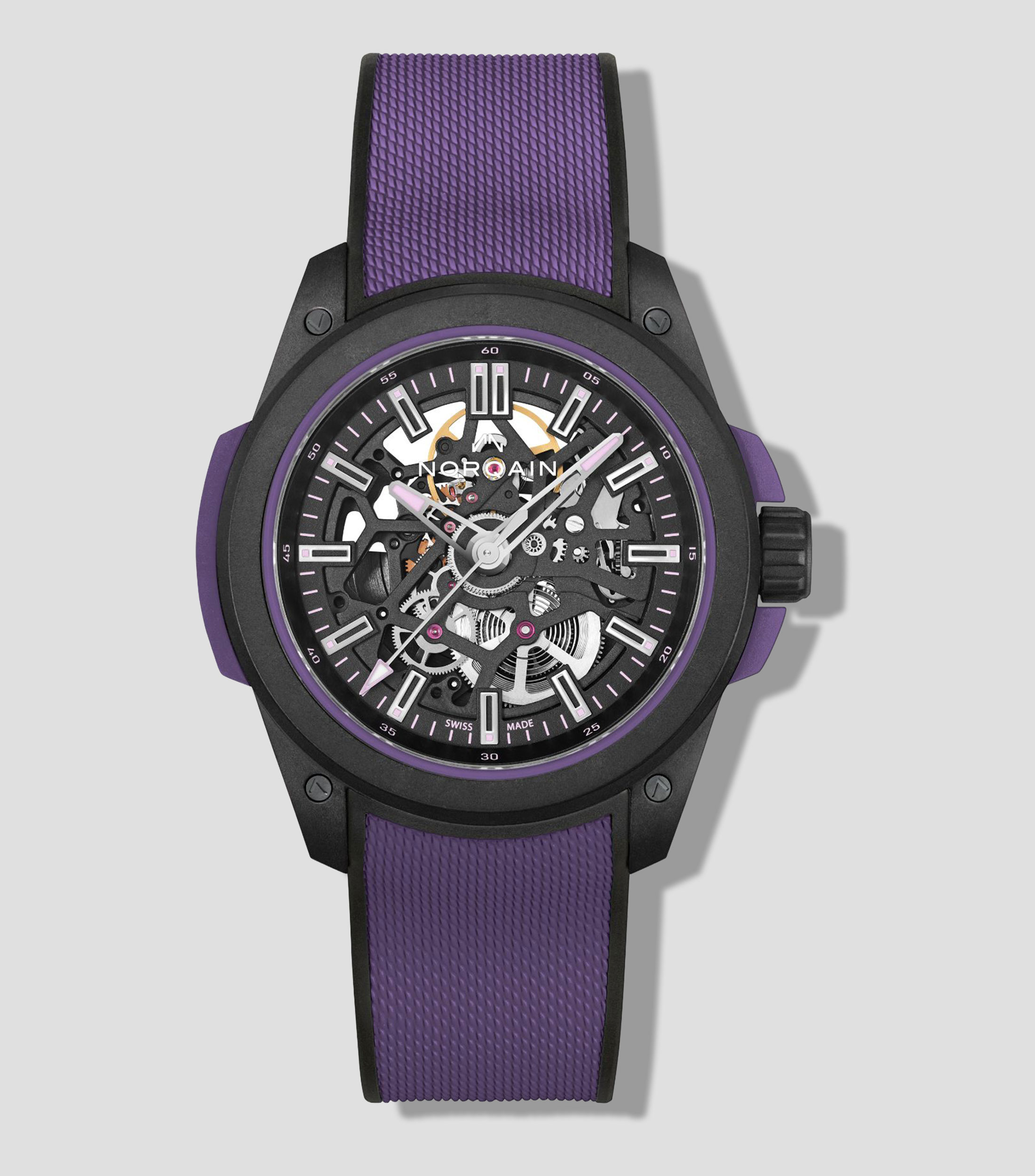 Reloj para Hombre Independence Wild One Skeleton Deportivo Negro, Morado