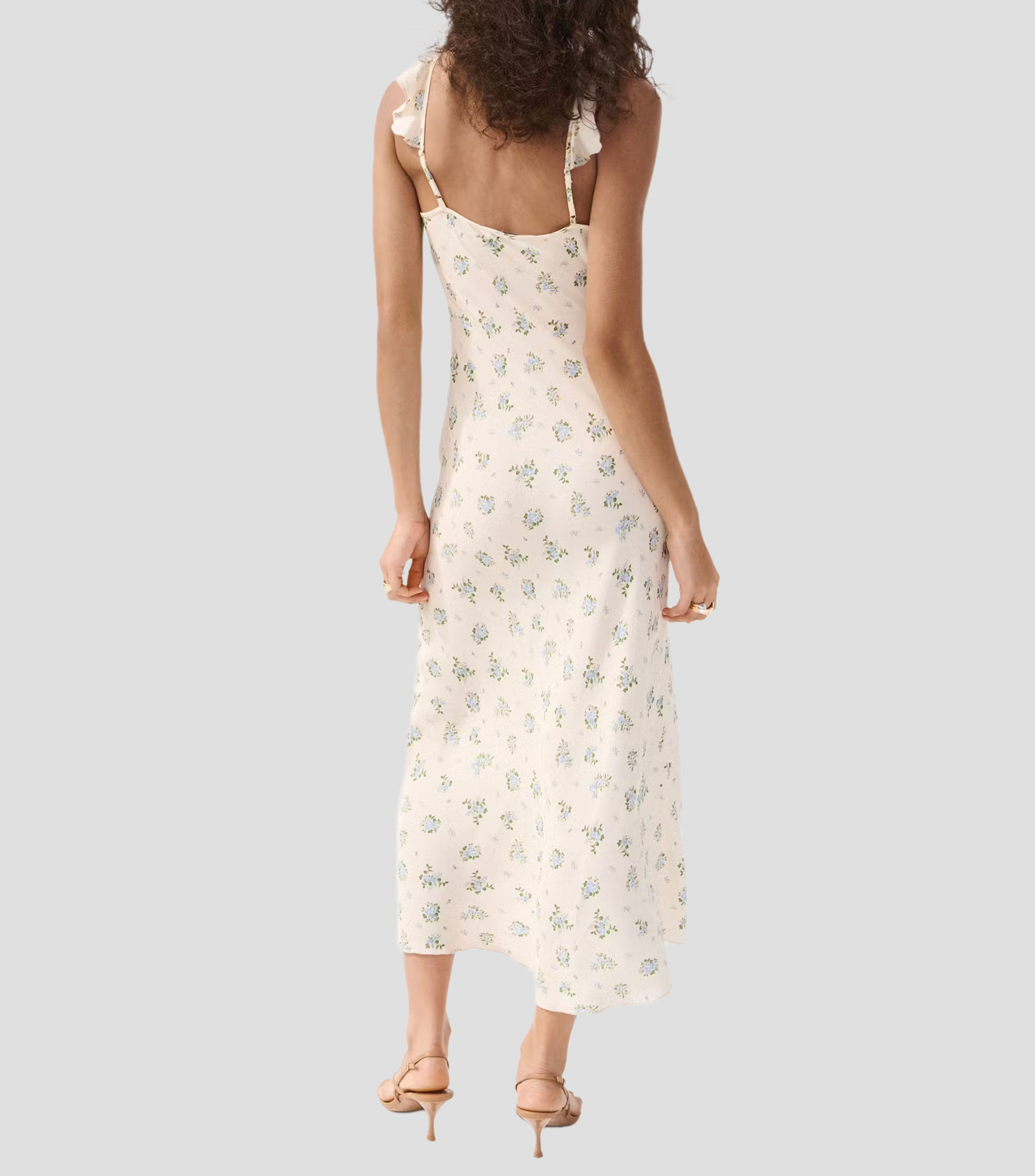 Vestido largo estampado Mujer