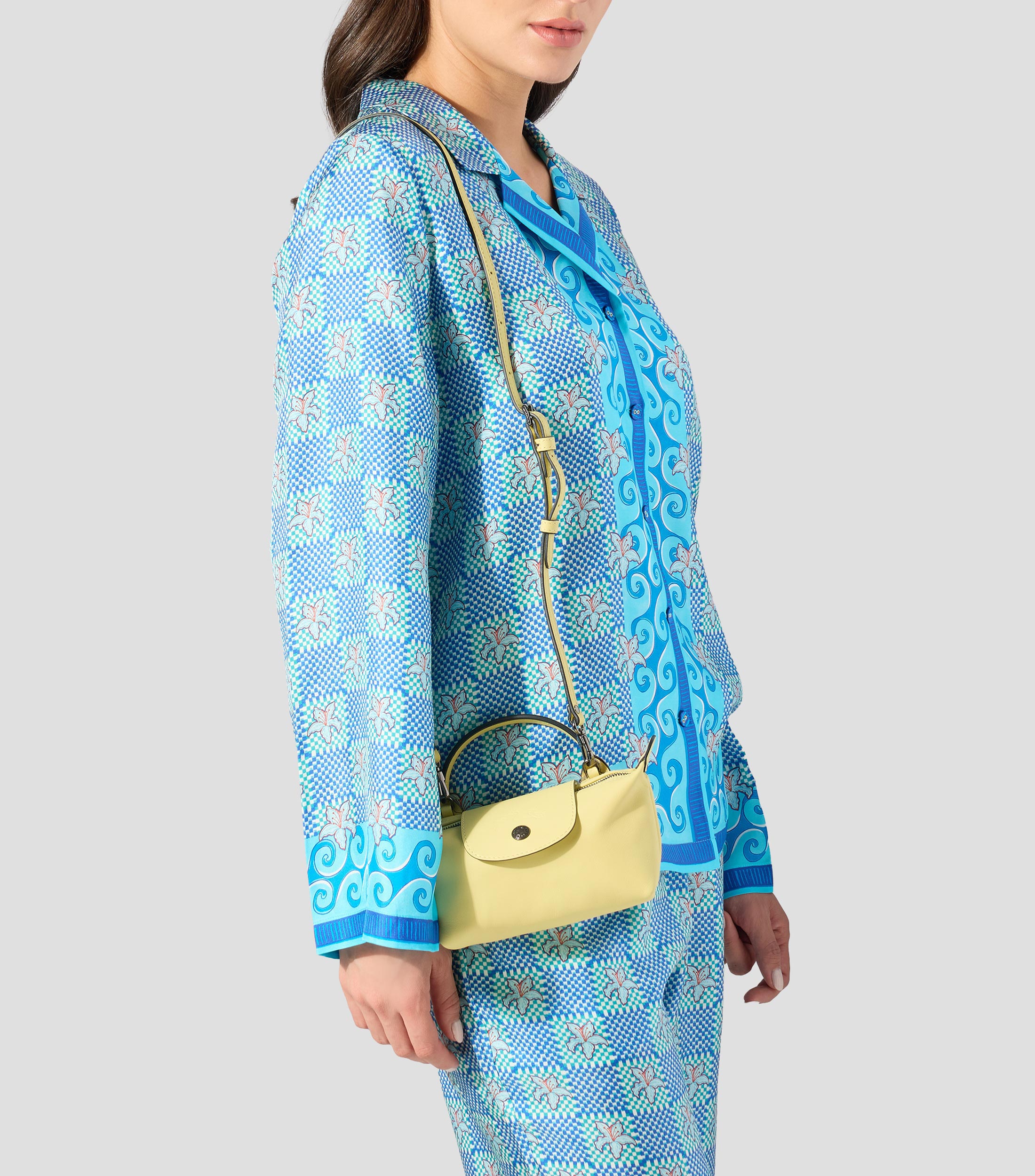 Bolsa crossbody verde en piel Le Pliage Xtra lisa Mujer