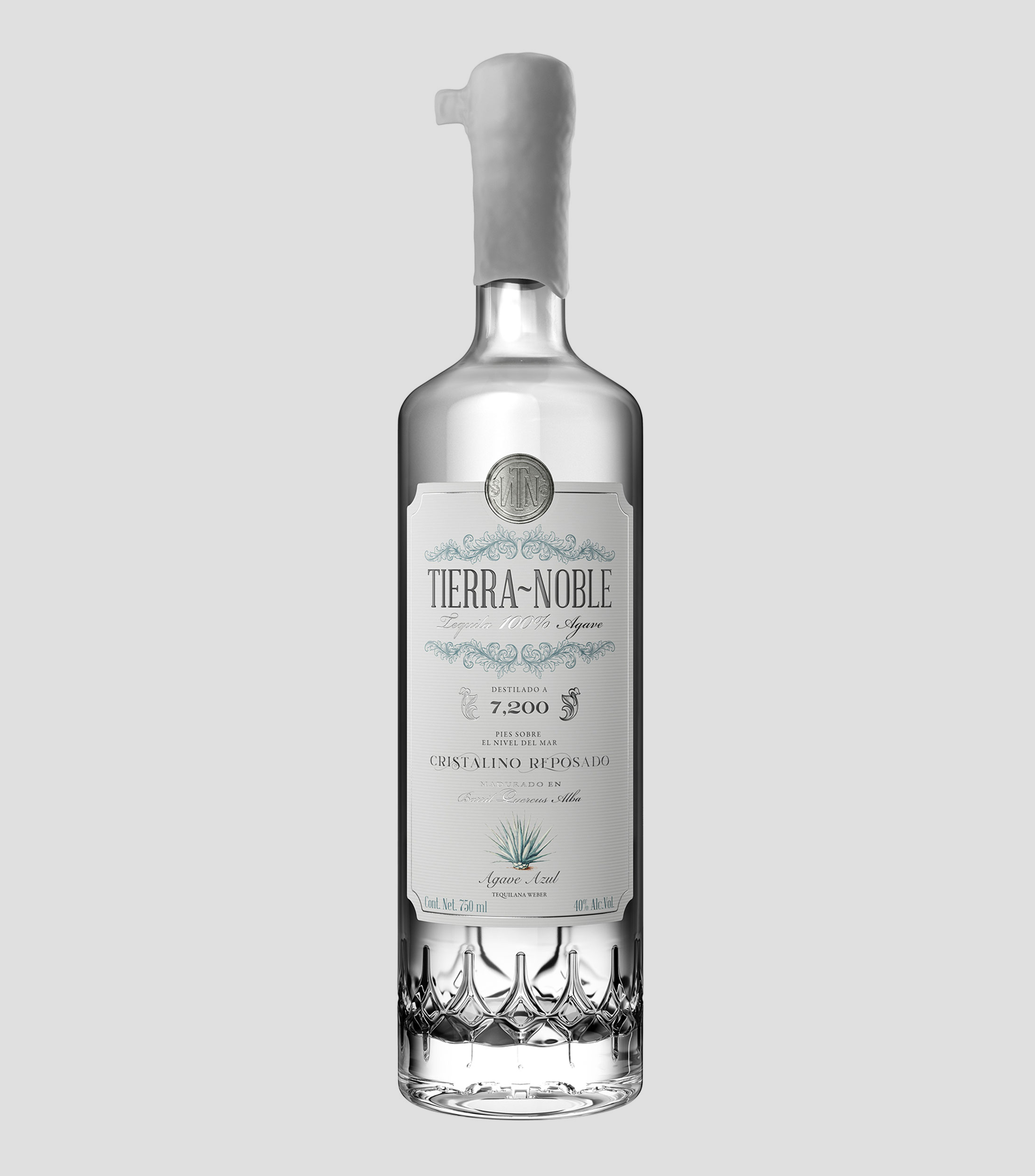 Tequila Cristalino Reposado Tierra Noble, 750 ml