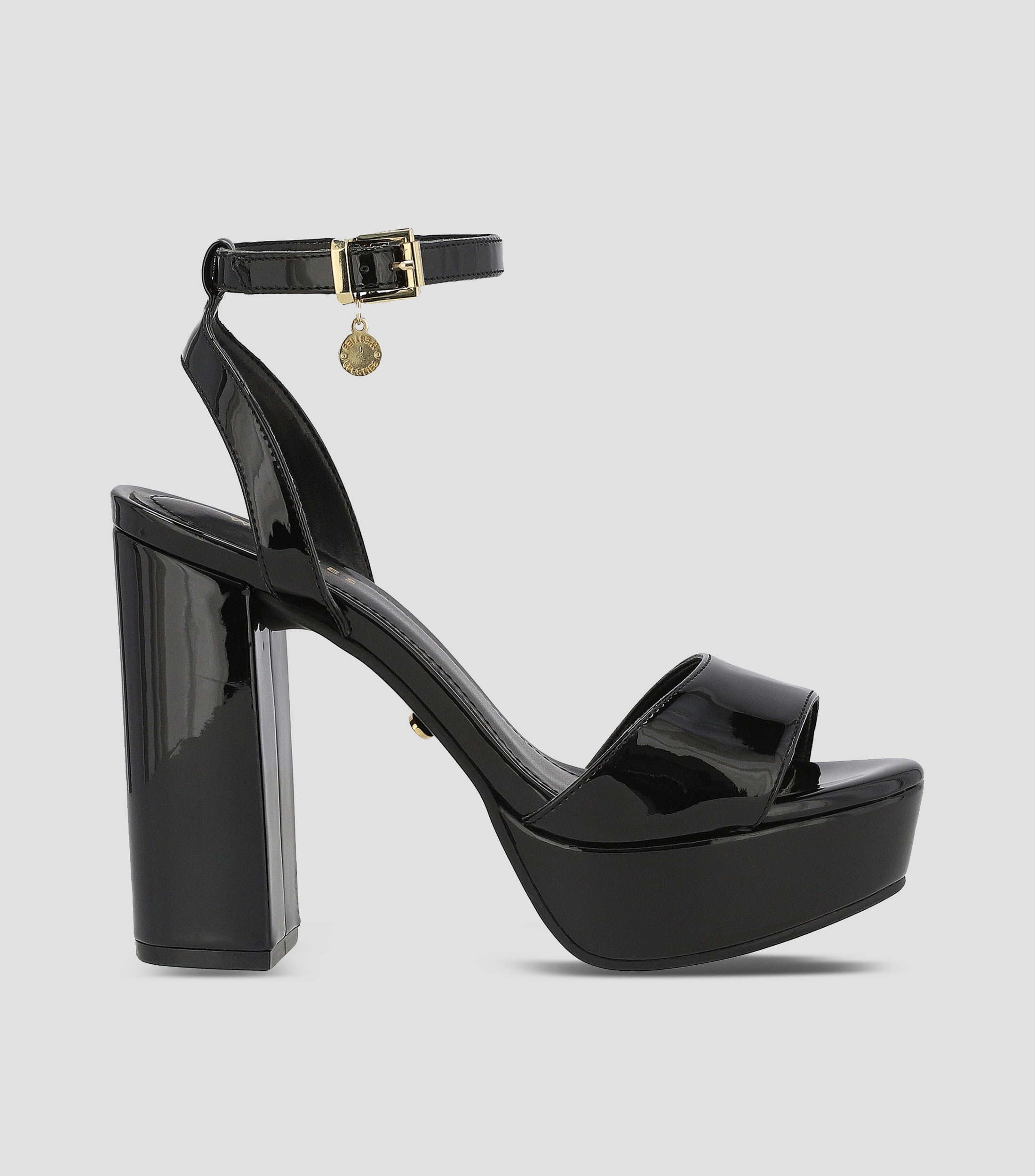 Sandalias con tacon alto ancho con plataforma Mujer