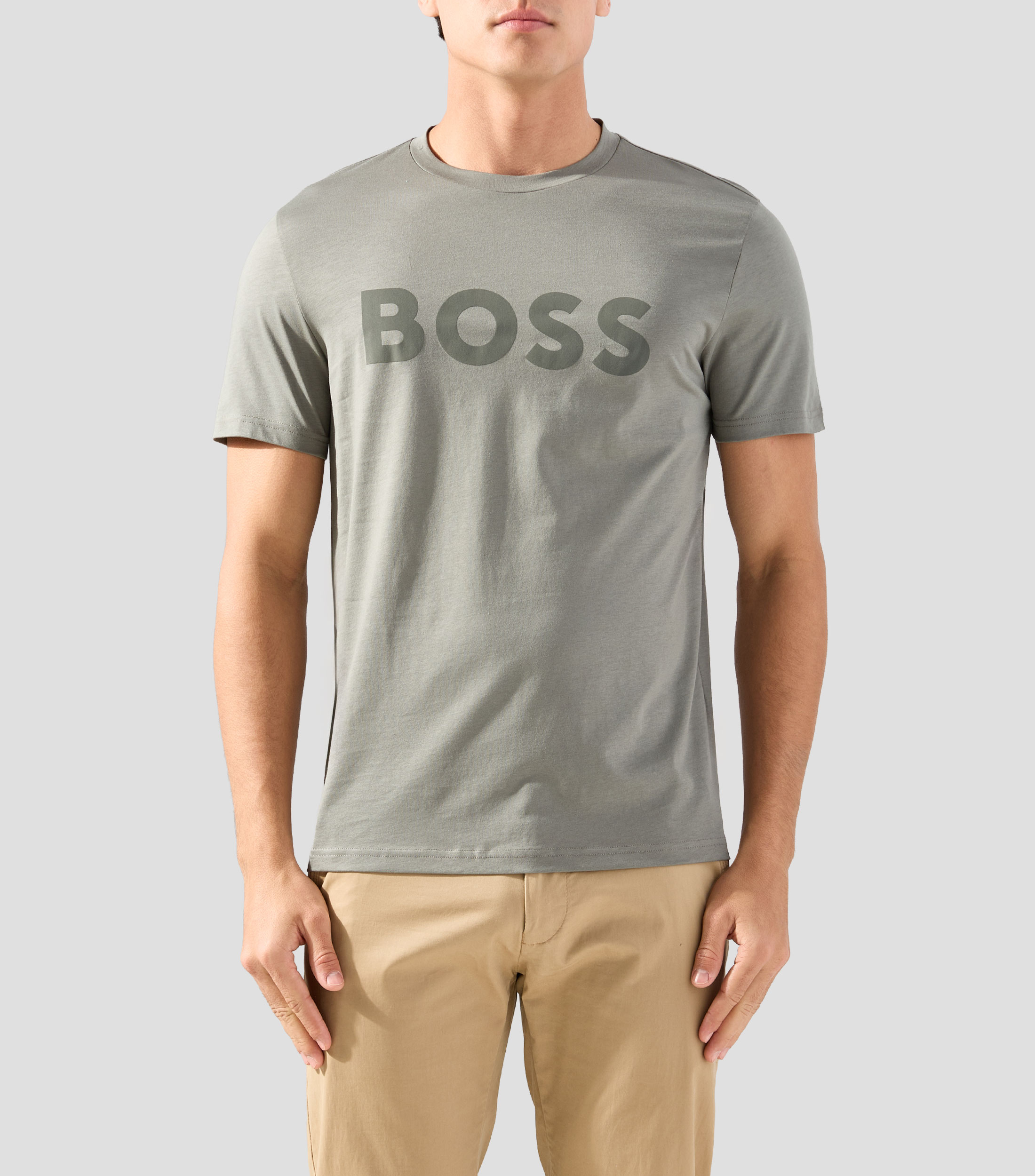 Playera cuello redondo manga corta estampada Hombre