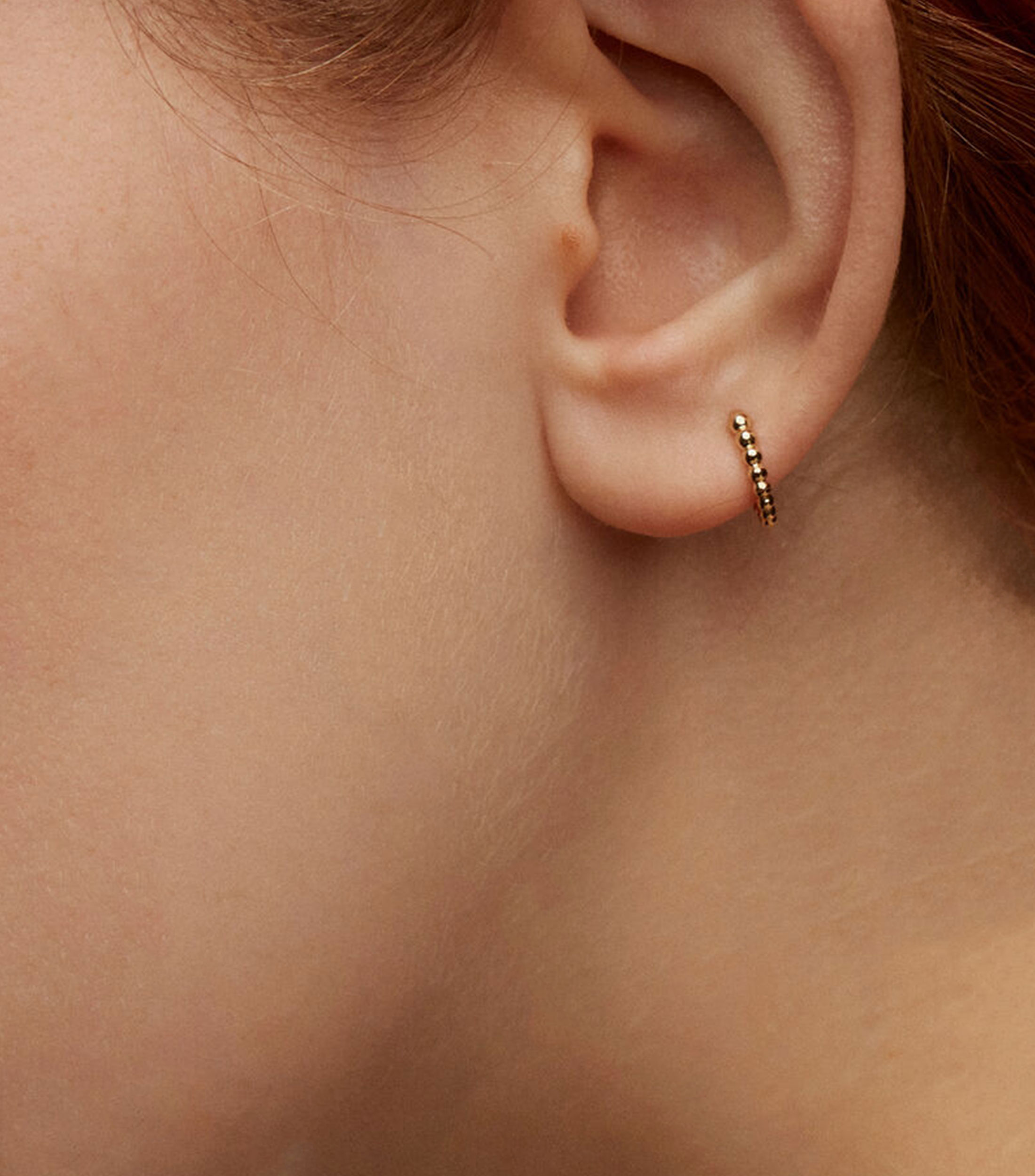 Piercing aro bolitas en oro amarillo de 9 kilates Mujer