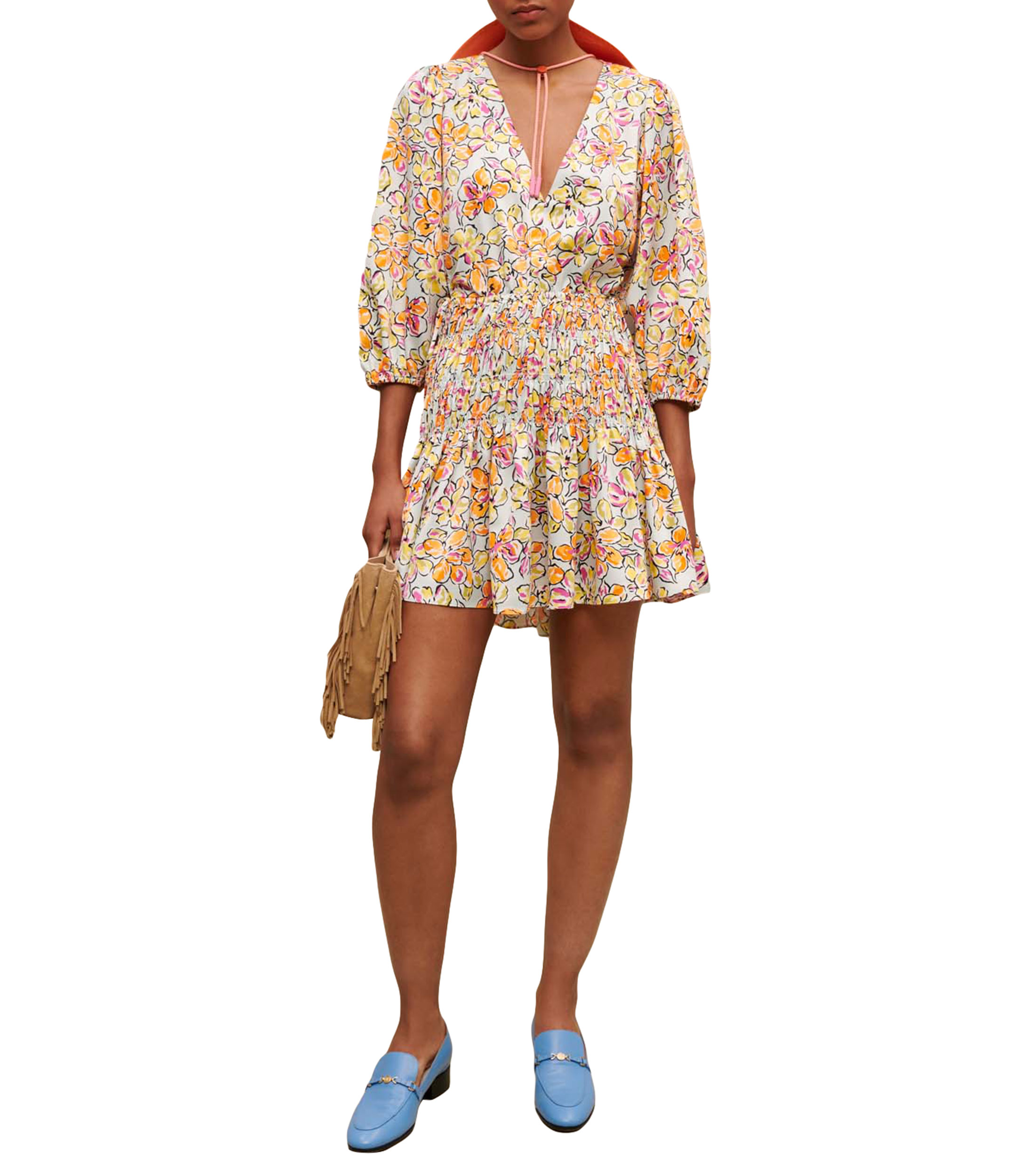 Mango: Vestido Midi Manga 3,4 Estampado Mujer | El Palacio De Hierro