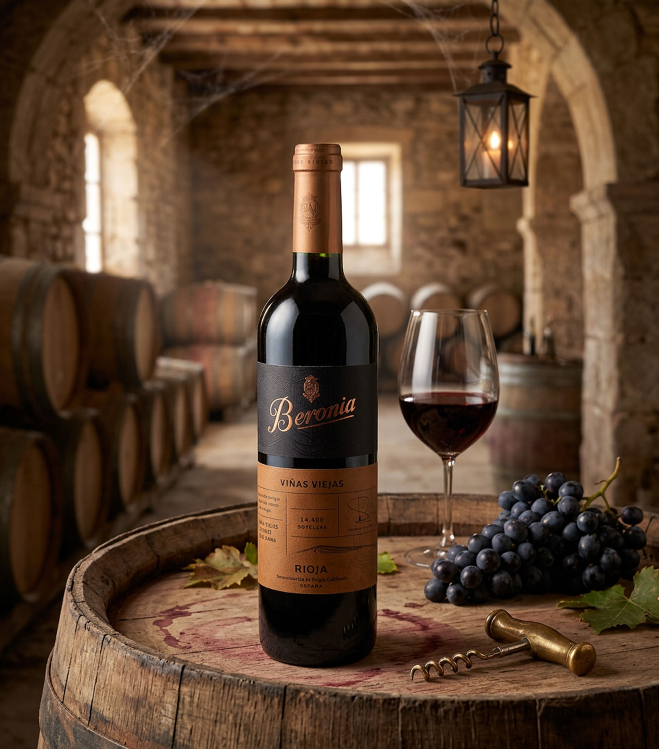 Vino tinto tempranillo Beronia Viñas Viejas, España, 750 ml